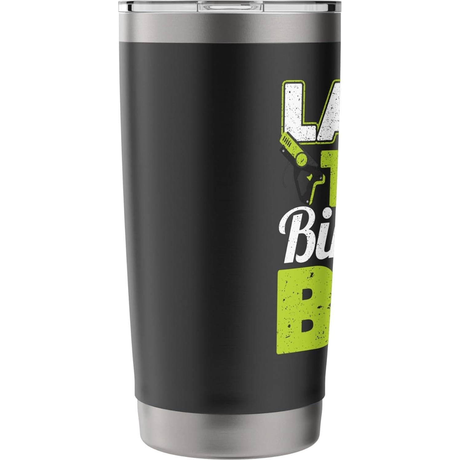 Vaso Aislado de Acero Inoxidable 20 oz Negro Laser Tag