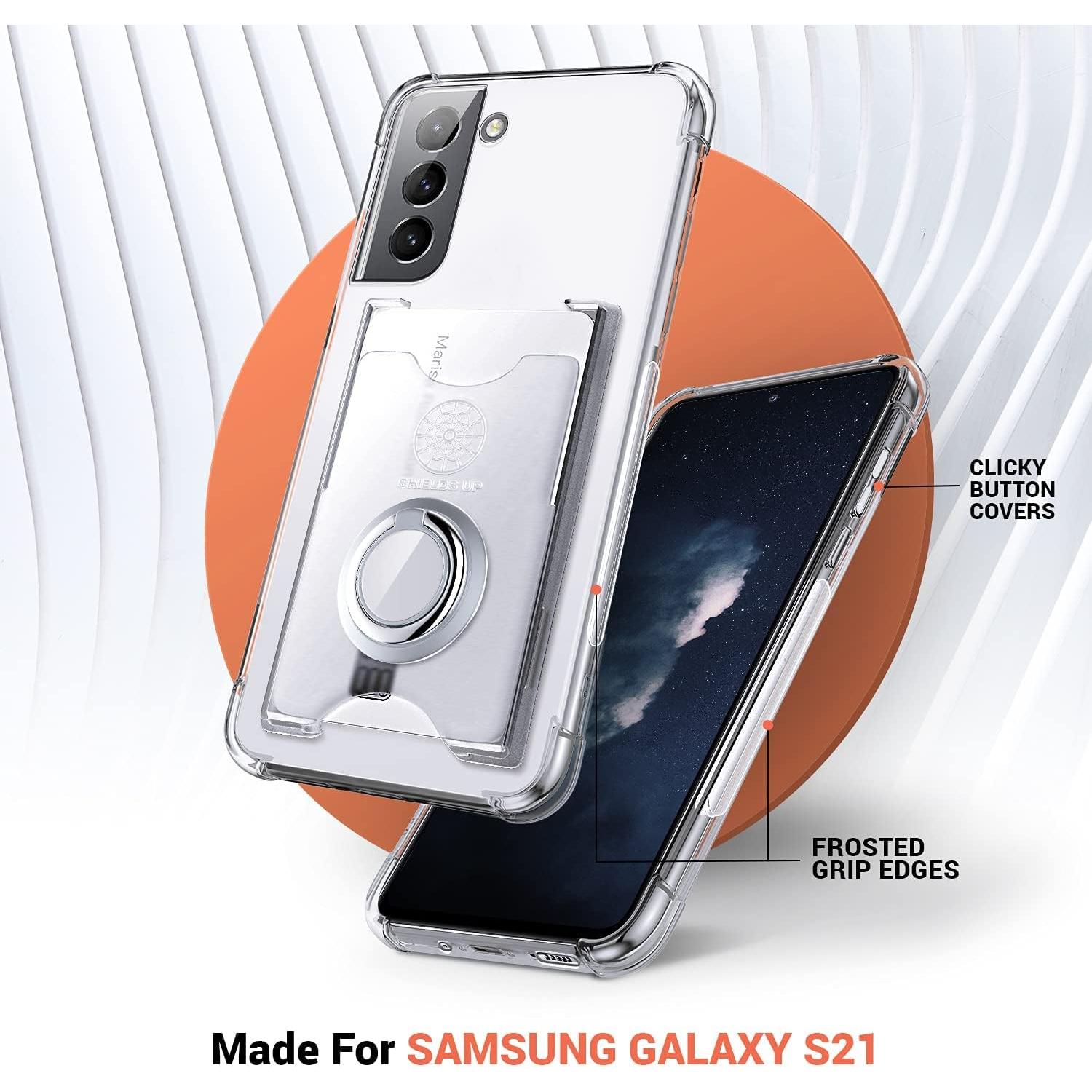 Funda Protectora Slim Samsung Galaxy S21 con Soporte y Slot