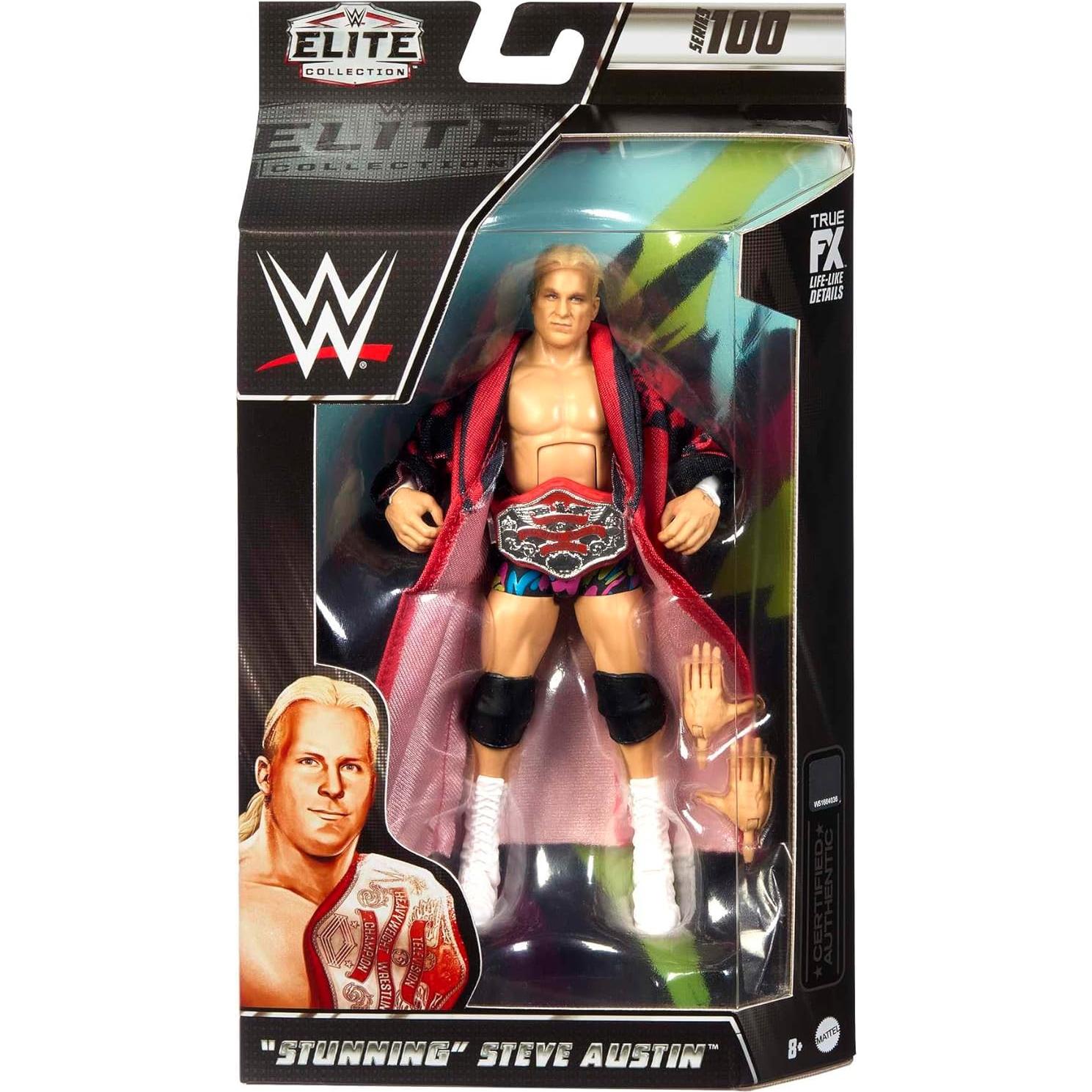 Figura de Acción WWE Elite Mattel "Deslumbrante" Steve Austin 15 cm