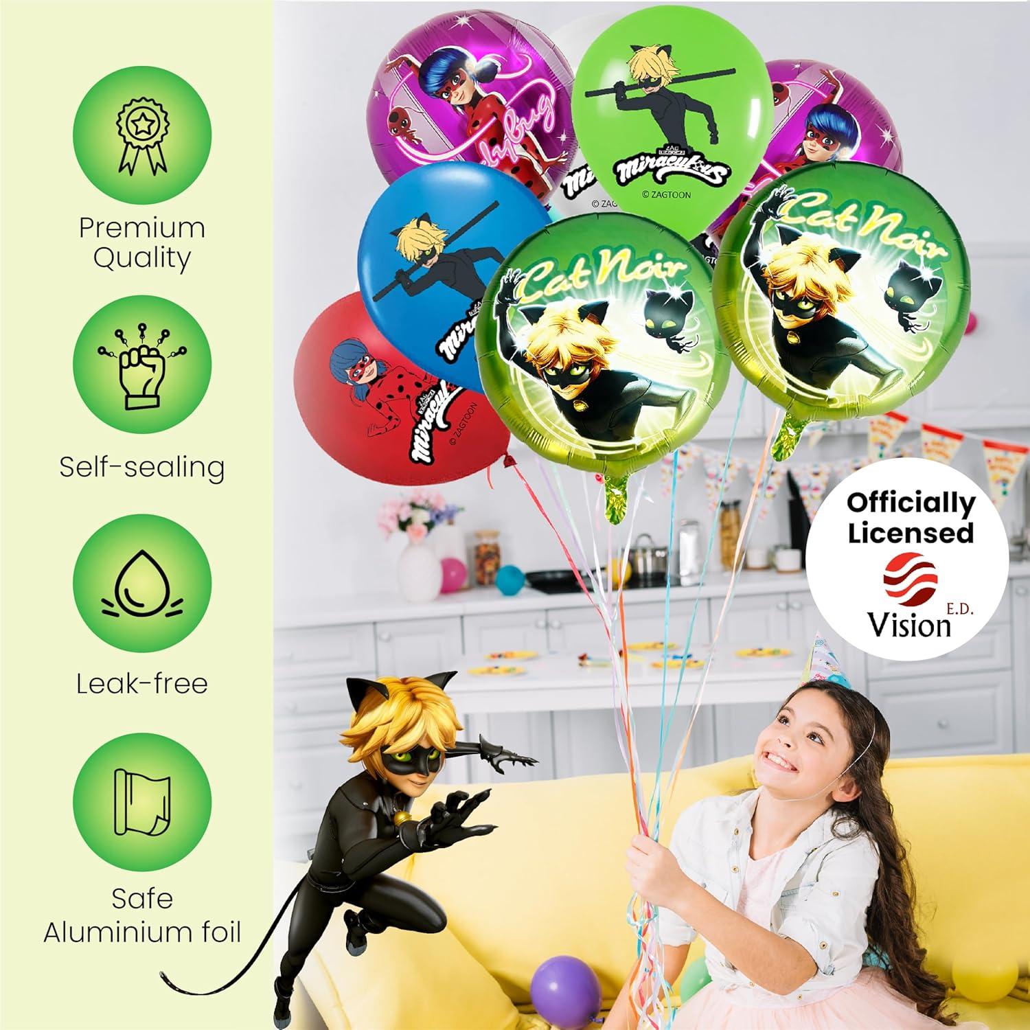 Paquete de 2 Globos de Helio Foil Cat Noir 50.8 cm - Miraculous