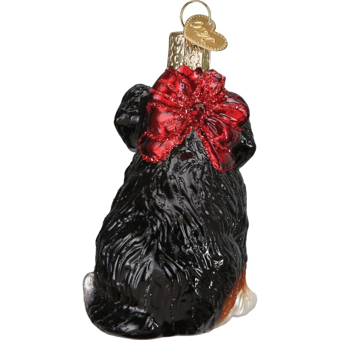 Adorno de Vidrio Soplado Cachorro Bernedoodle Old World Christmas