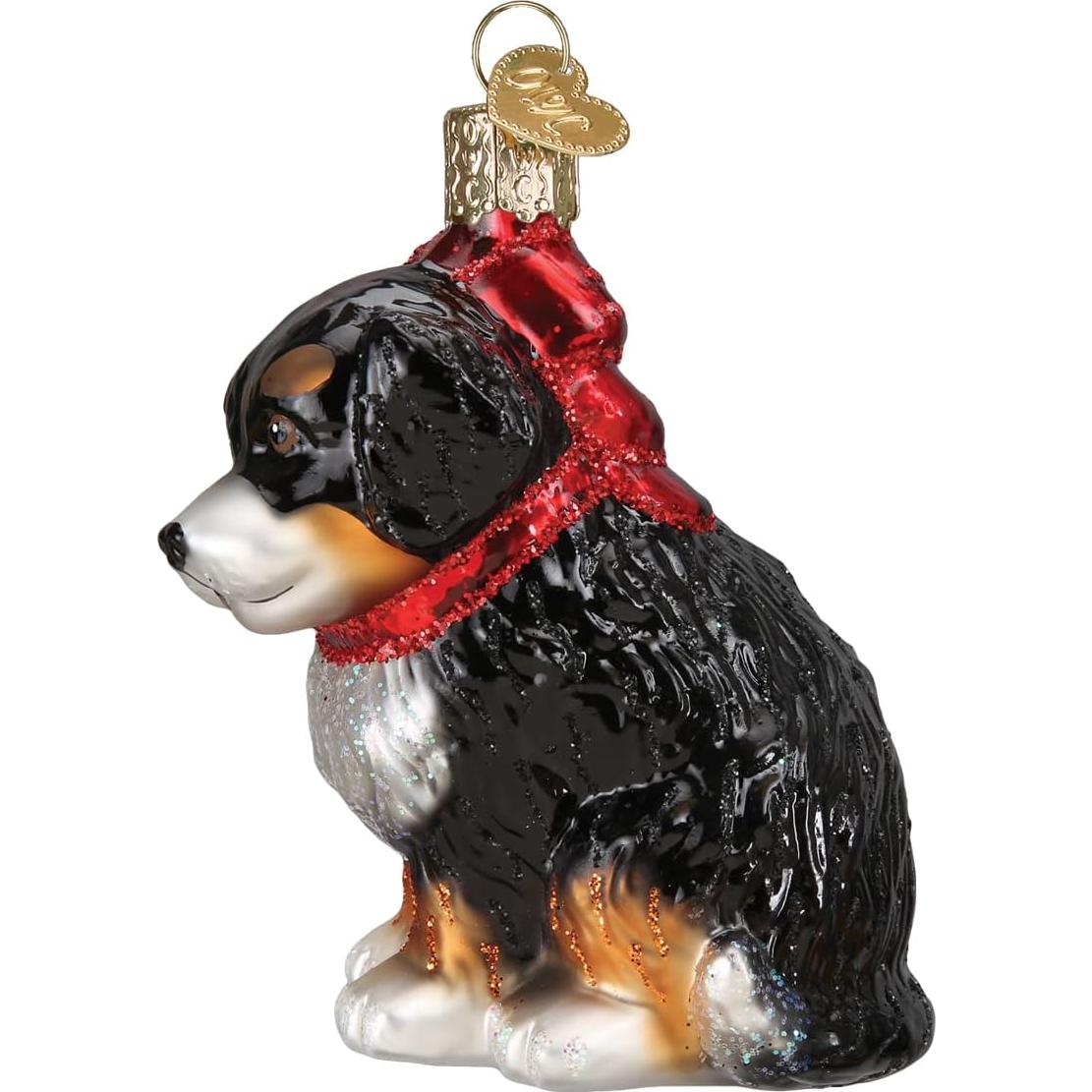 Adorno de Vidrio Soplado Cachorro Bernedoodle Old World Christmas