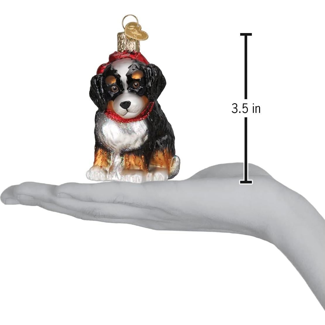 Adorno de Vidrio Soplado Cachorro Bernedoodle Old World Christmas