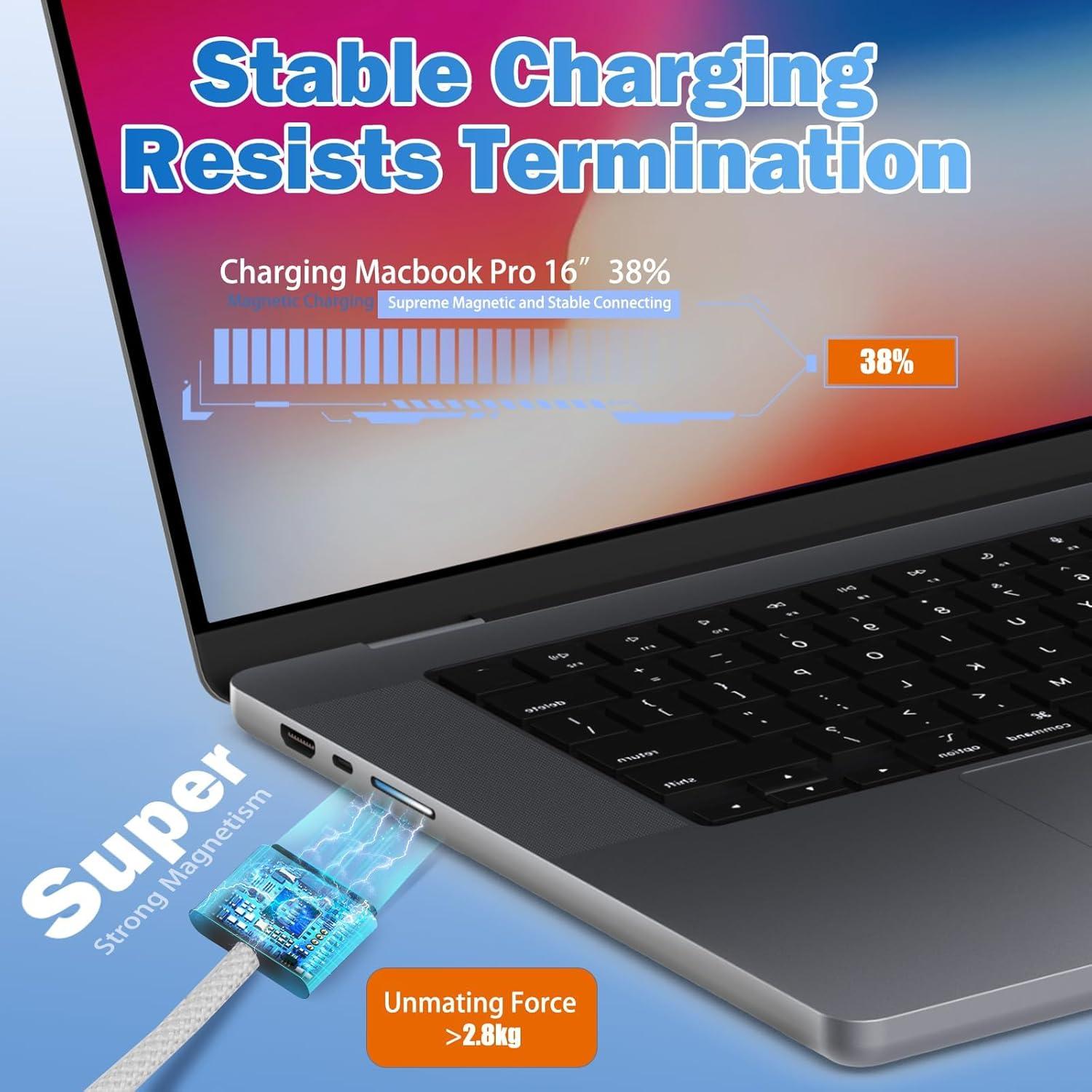 Cable de Alimentación Magnético 140W USB-C iPartsleader 2m Gris