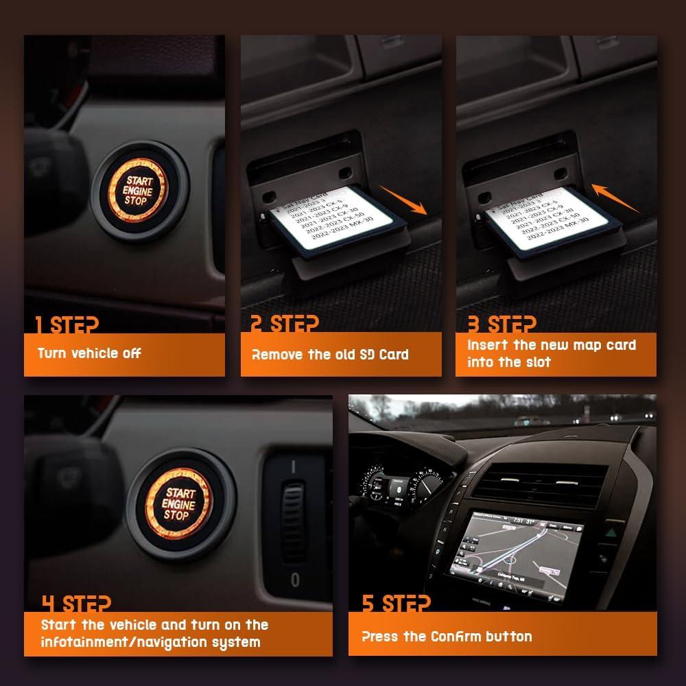 Tarjeta SD de Navegación Mazda 2021-2023 - Mapas USA, CAN, MEX