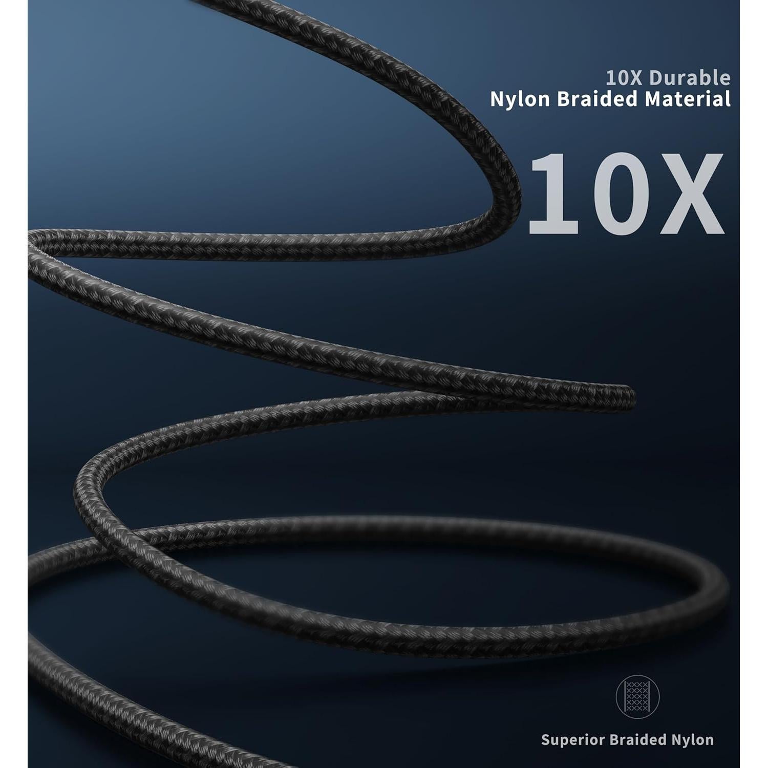 Cable de carga USB C a Lightning 10 pies MFi KIYODA Púrpura