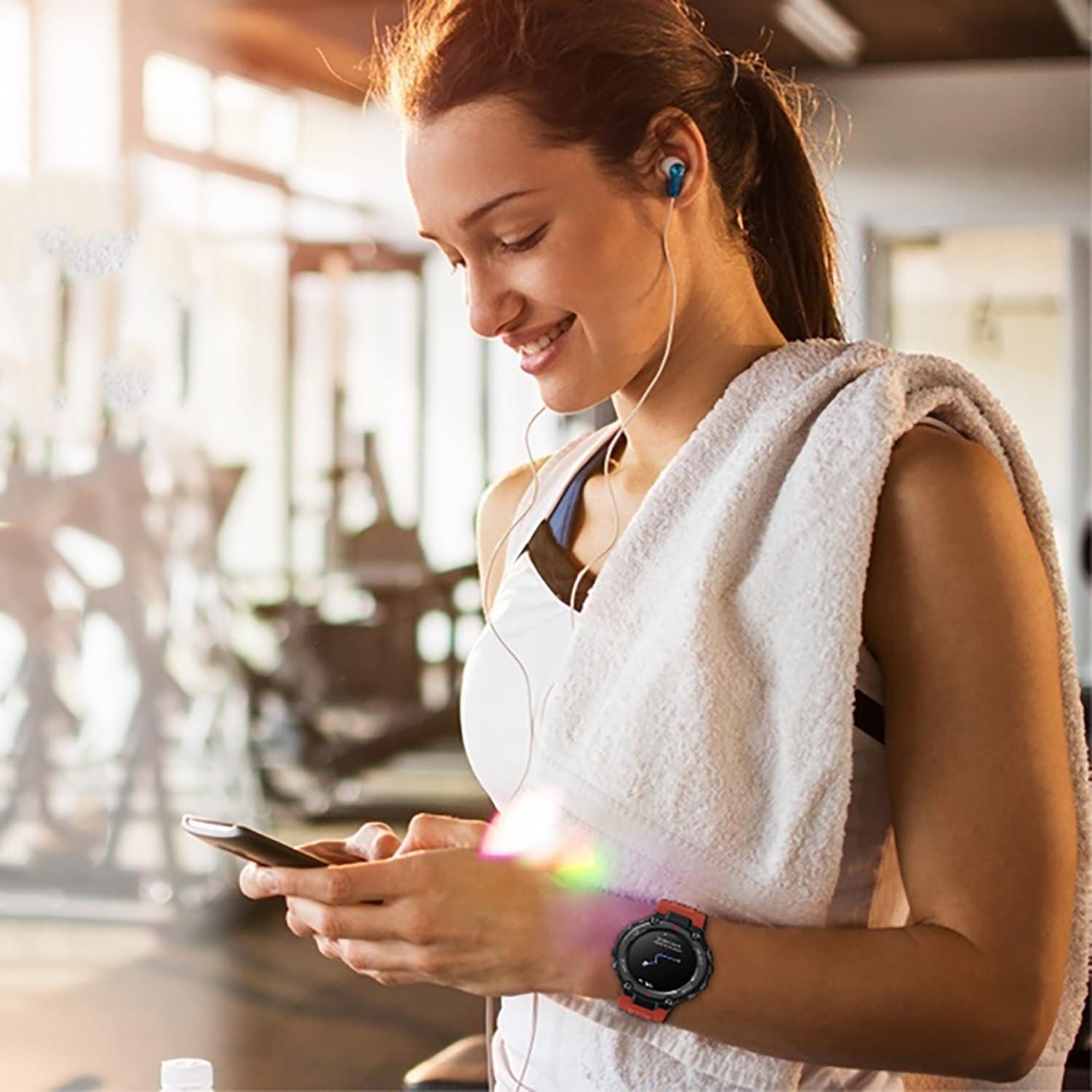 Paquete de 2 bandas de silicona impermeables para Amazfit T-Rex Pro