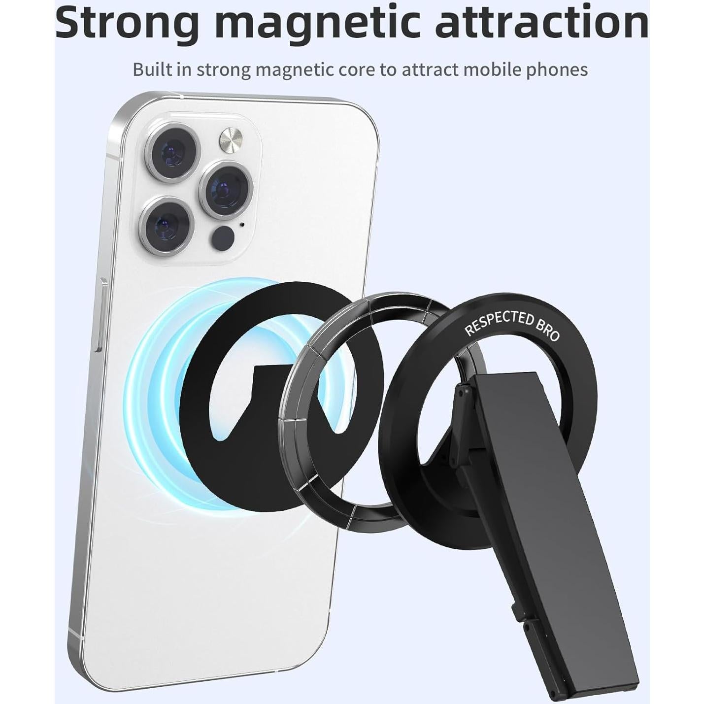 Soporte Magnético para Teléfono Respected Bro con Correa de Silicona
