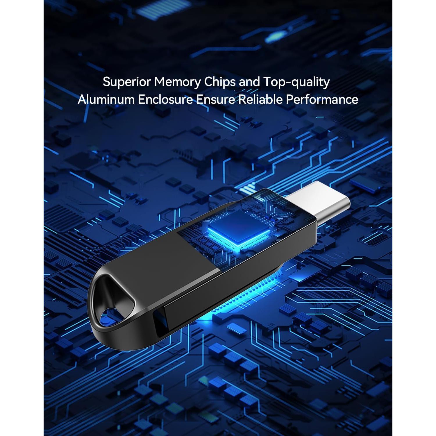 Unidad Flash USB 3.0 Kootion 64GB Doble USB-C y USB-A