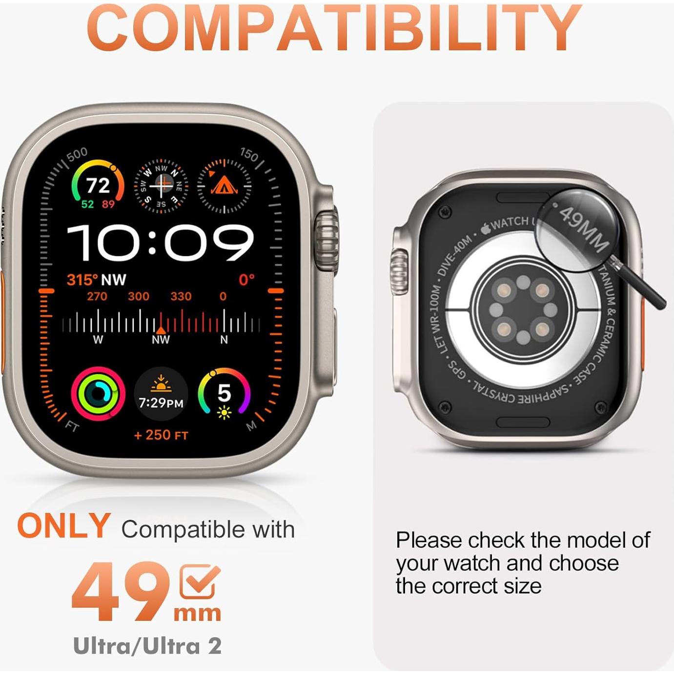 Funda Parachoques Metal para Apple Watch Ultra 2 49mm Negro