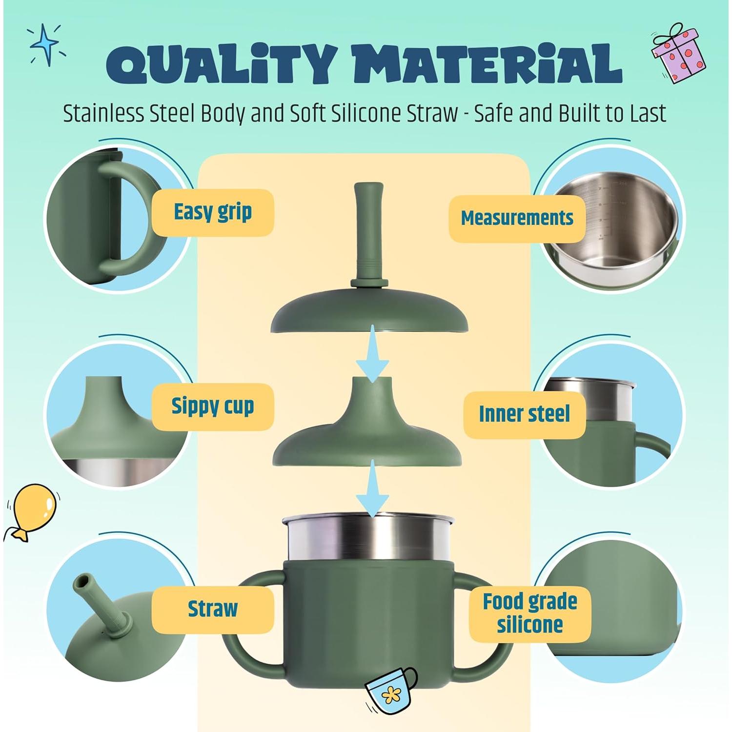 Vaso Antifugas Jumble Dream 207ml Acero Inoxidable Luna Azul