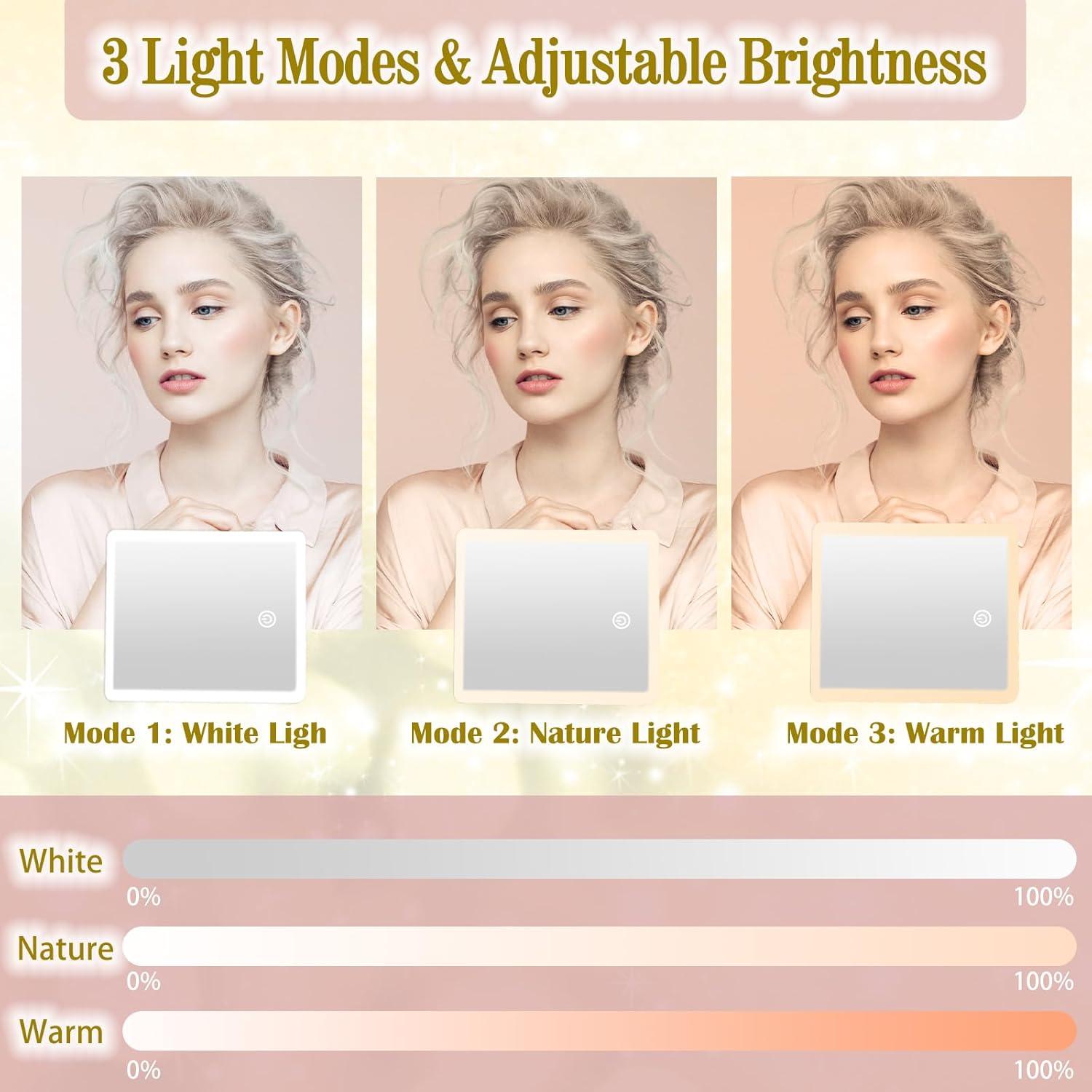 Estuche de Maquillaje de Viaje Vikert con Espejo Iluminado