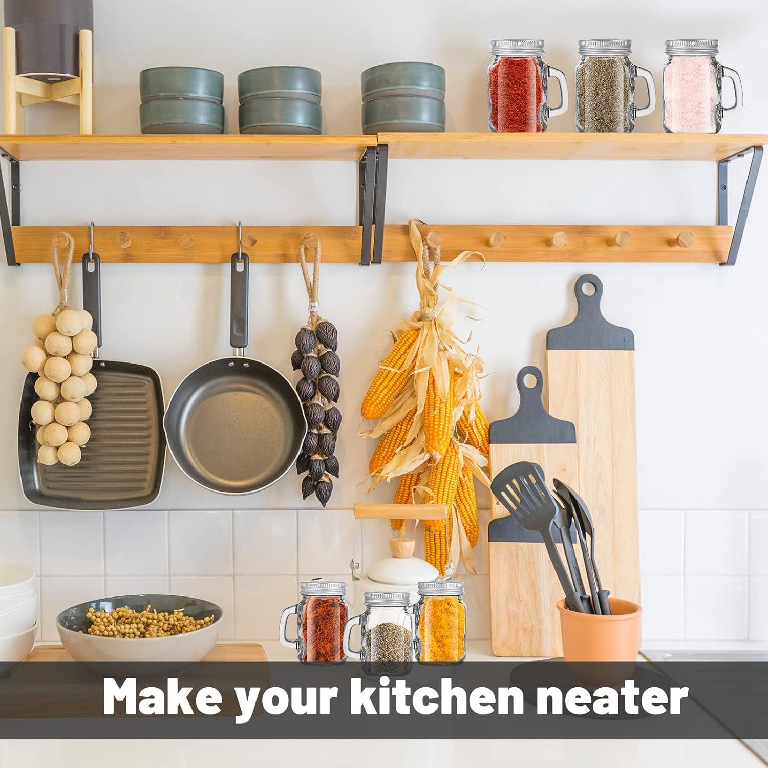 12 Tarros de Vidrio para Sal y Pimienta Tessco 120 ml