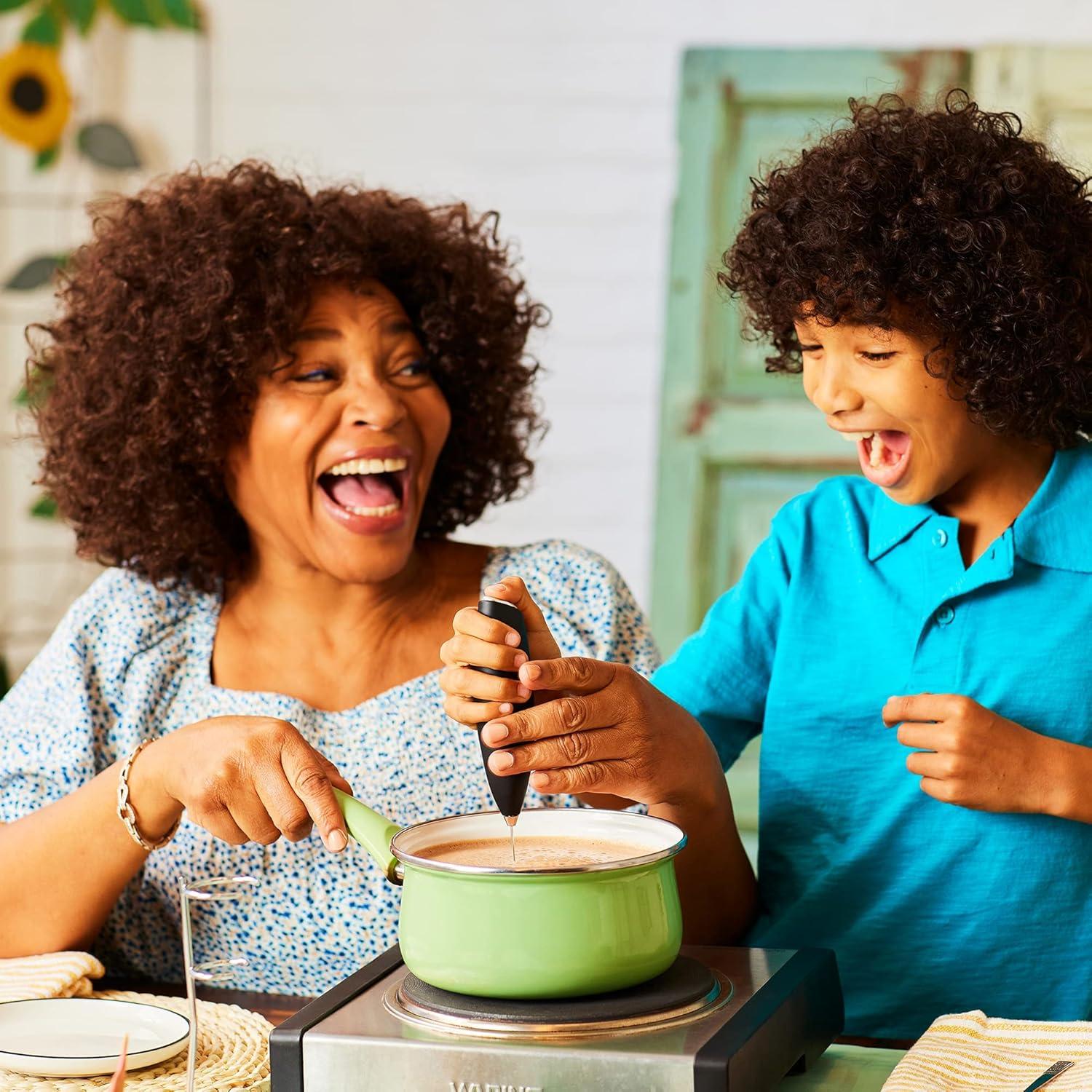 Espumador de Leche Eléctrico FrothBlast Negro 22.86 cm