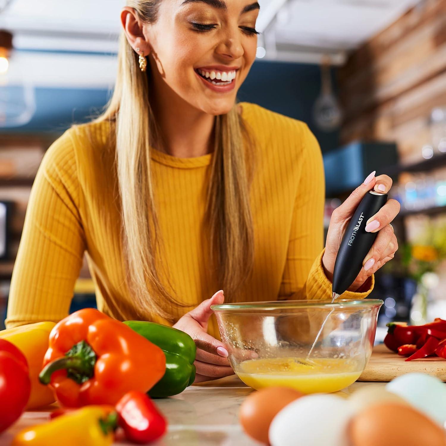 Espumador de Leche Eléctrico FrothBlast Negro 22.86 cm