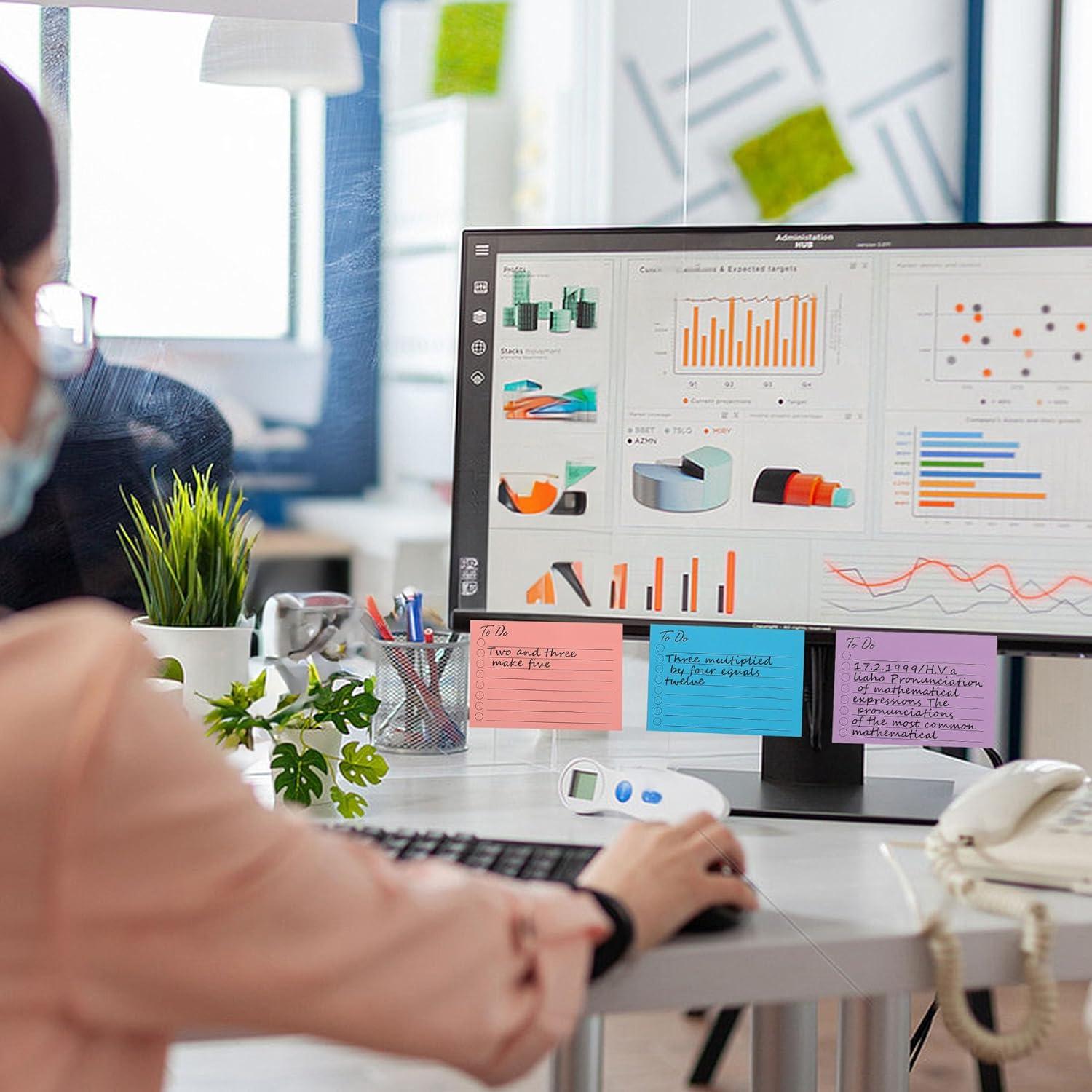 Bloc de Notas Adhesivas HQCME 12 Colores 7.6x10.2 cm 504 Hojas