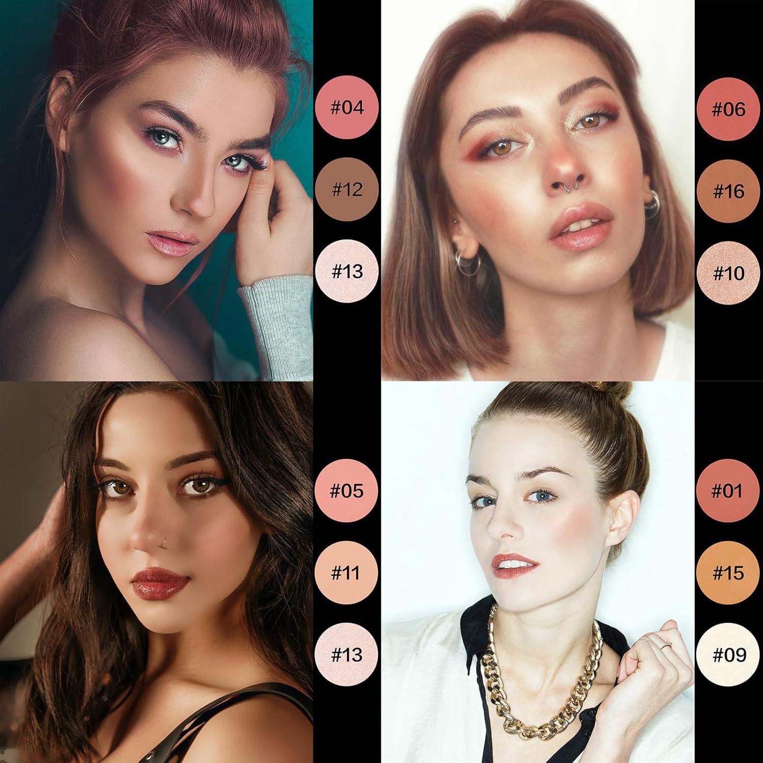 Paleta de Contorno 16 Colores SPRINGSKY - Rubores e Iluminadores