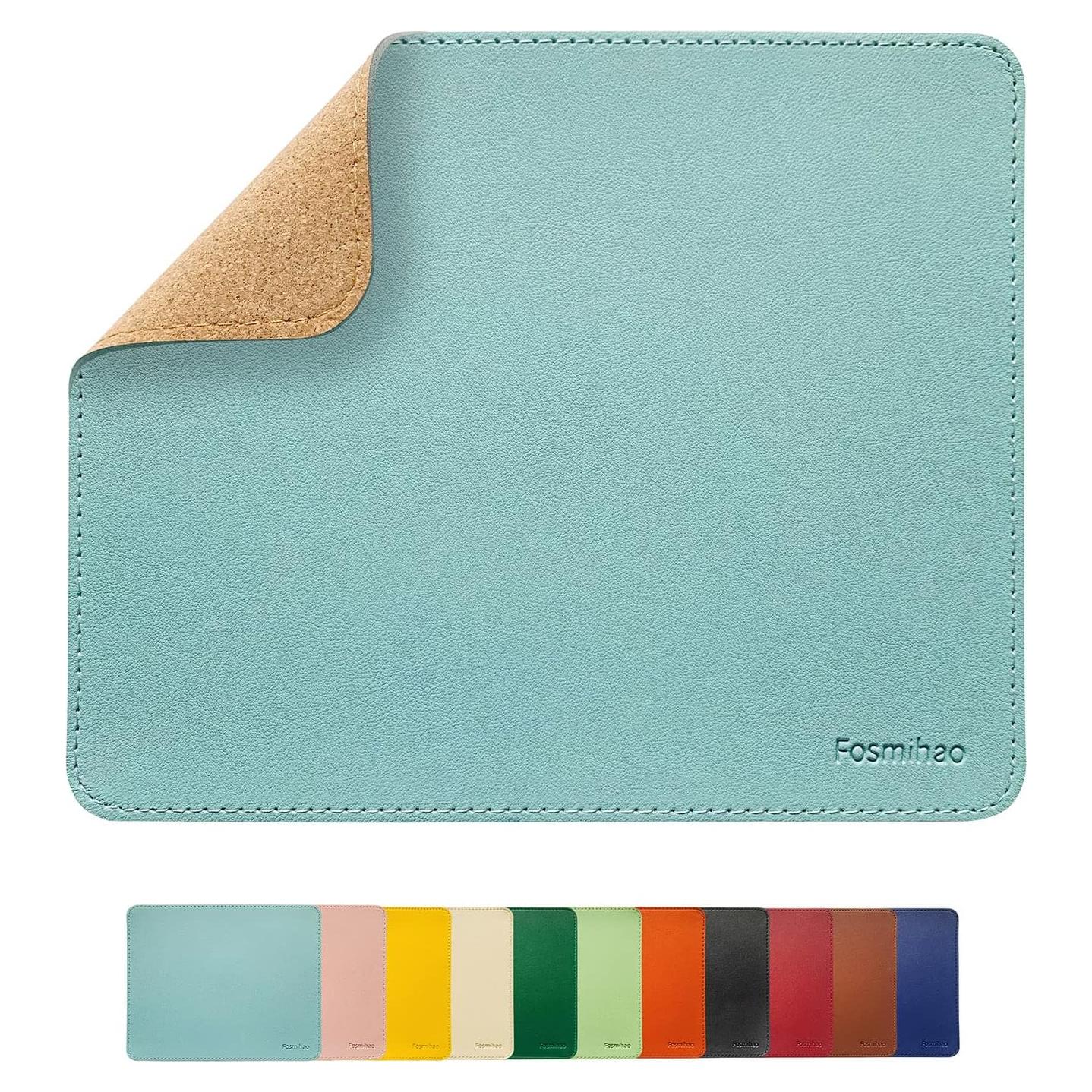 Alfombrilla de Ratón Doble Cara Fosmihao Cuero PU Impermeable