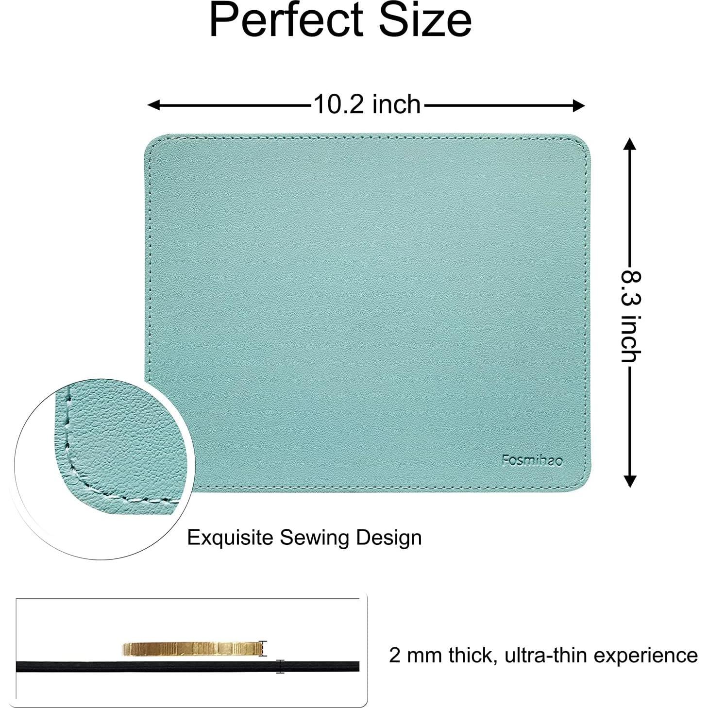 Alfombrilla de Ratón Doble Cara Fosmihao Cuero PU Impermeable