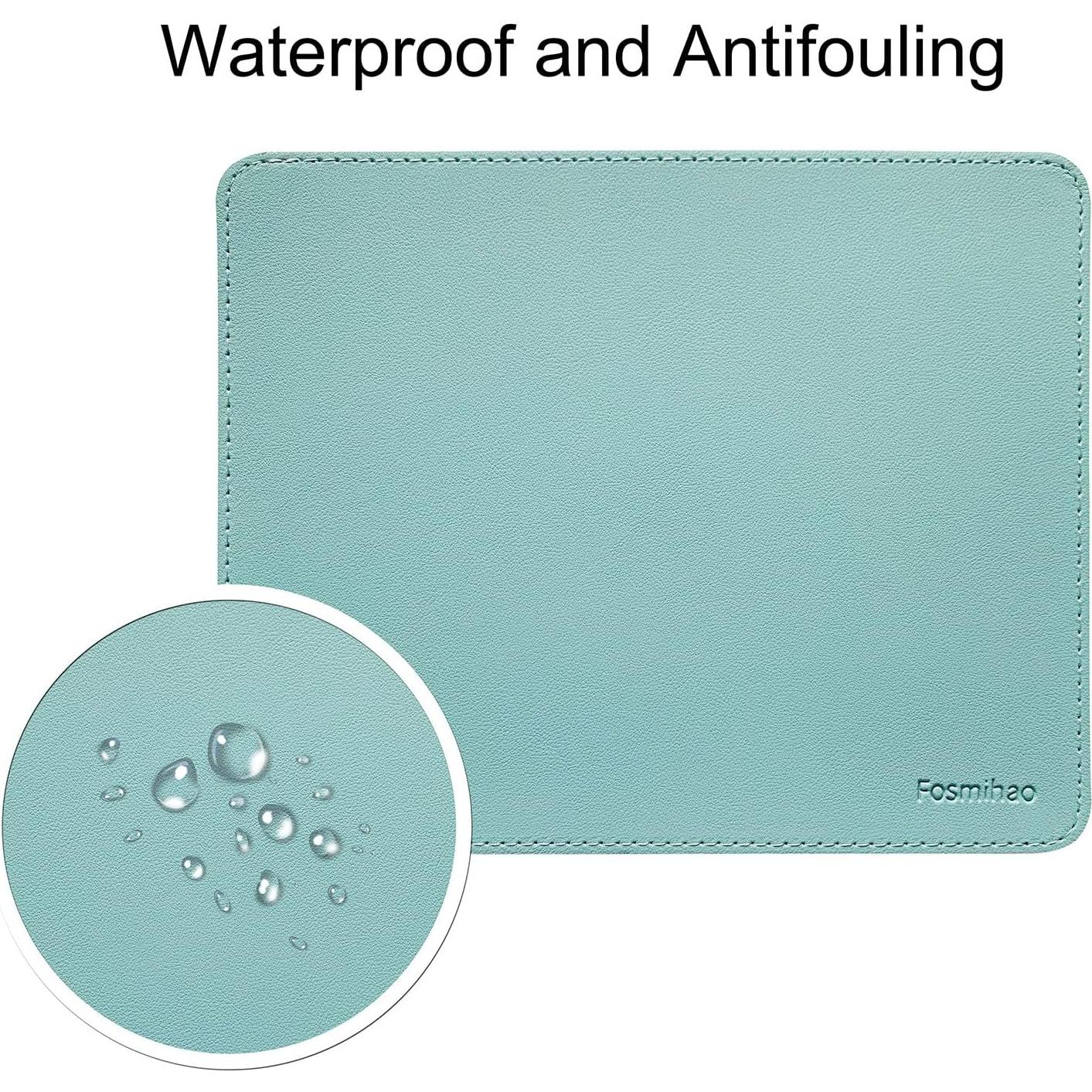 Alfombrilla de Ratón Doble Cara Fosmihao Cuero PU Impermeable