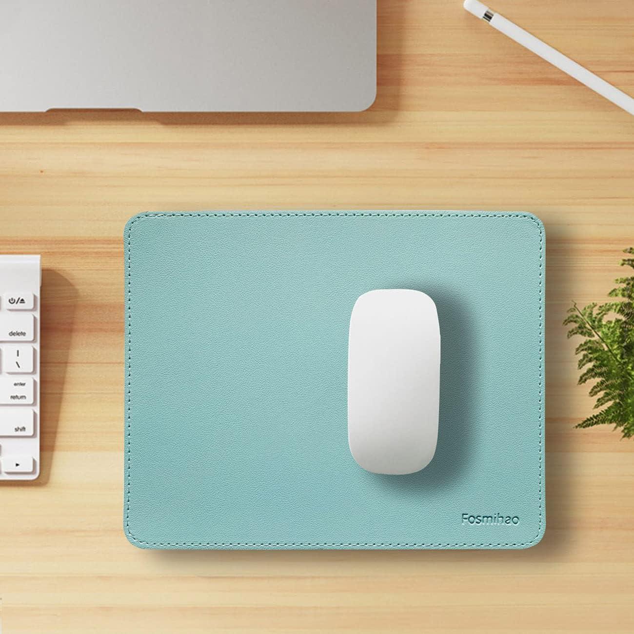 Alfombrilla de Ratón Doble Cara Fosmihao Cuero PU Impermeable