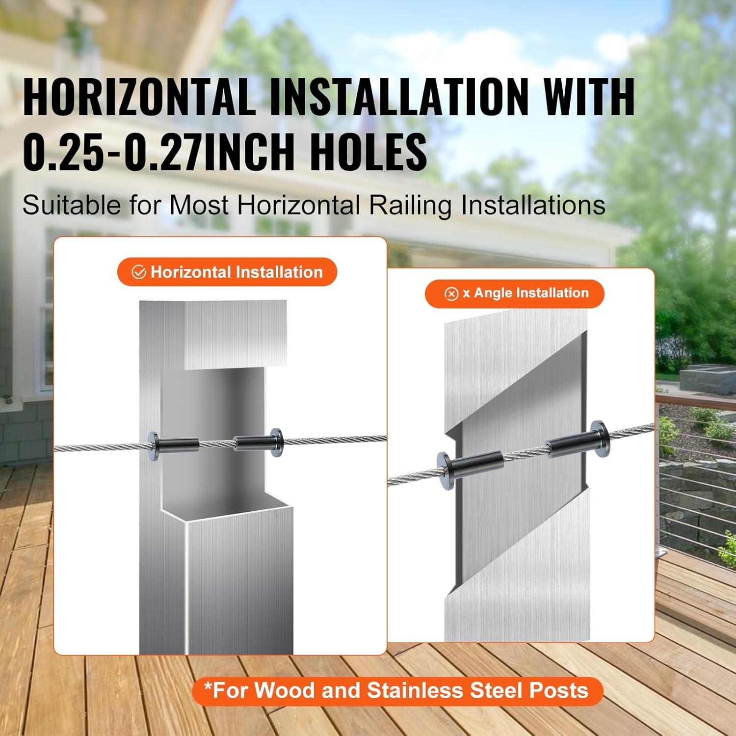 Kit de Mangas Protectores VEVOR Acero Inoxidable T316 101 Piezas 1/8"