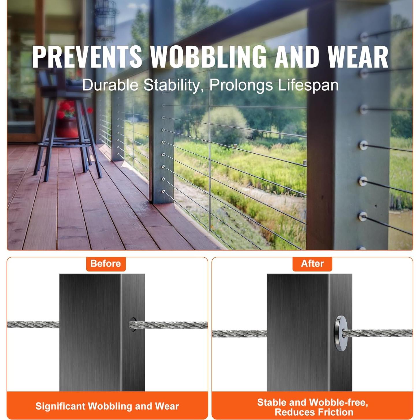 Kit de Mangas Protectores VEVOR Acero Inoxidable T316 101 Piezas 1/8"