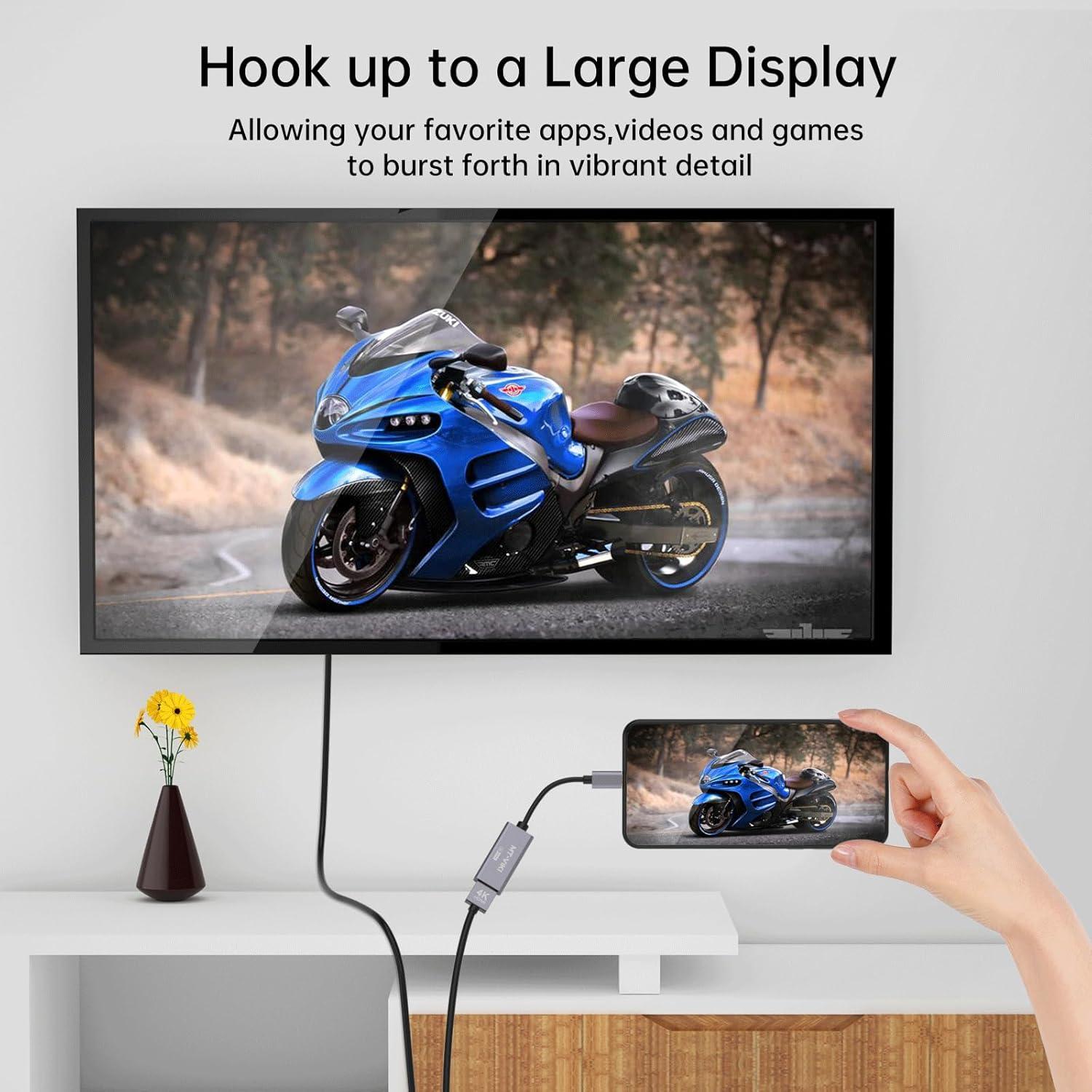 Adaptador USB C a HDMI 4K MT-VIKI - Compatible con MacBook y más