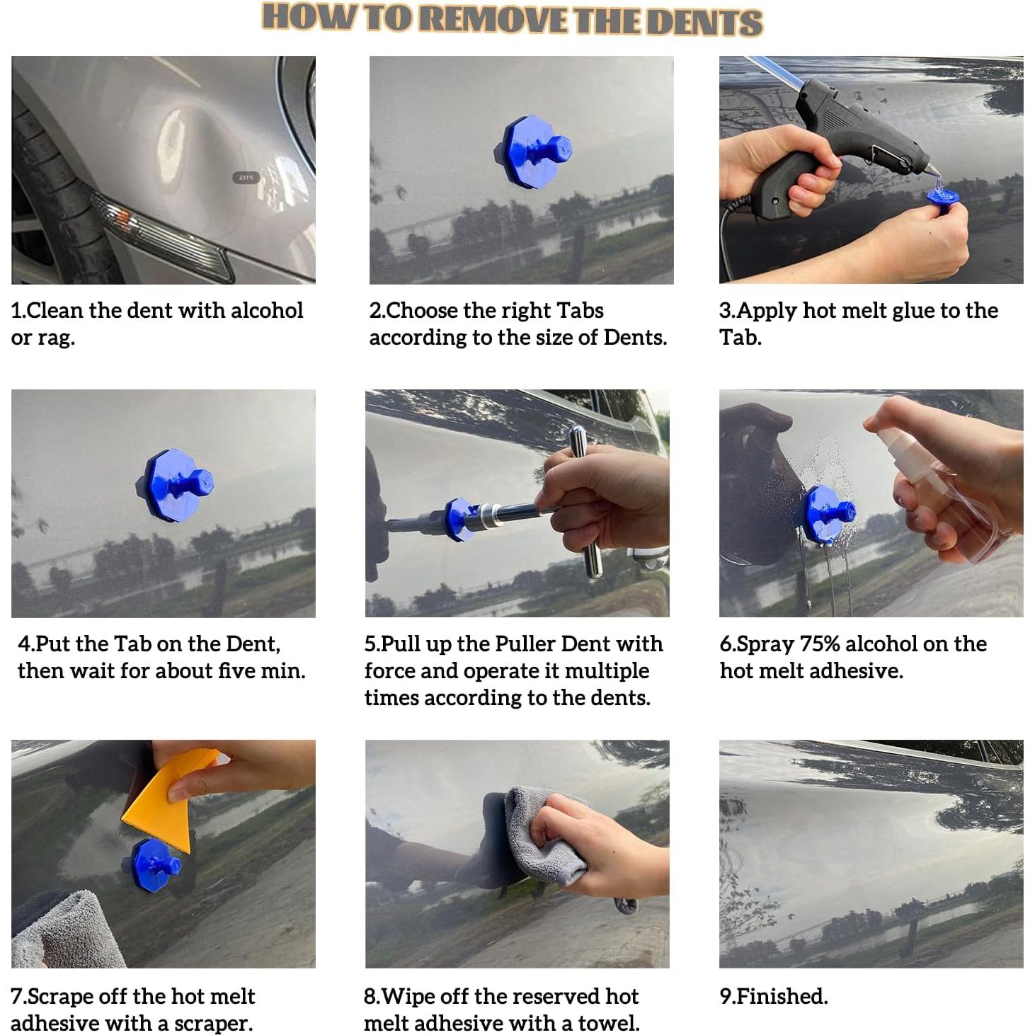 Kit de Reparación de Abolladuras FELYORIC 33 Piezas PDR