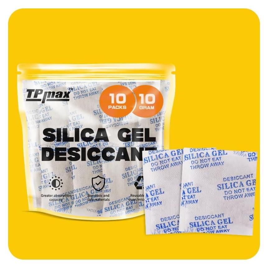 10 Paquetes de 10g Gel de Sílice Deshidratante Multiusos