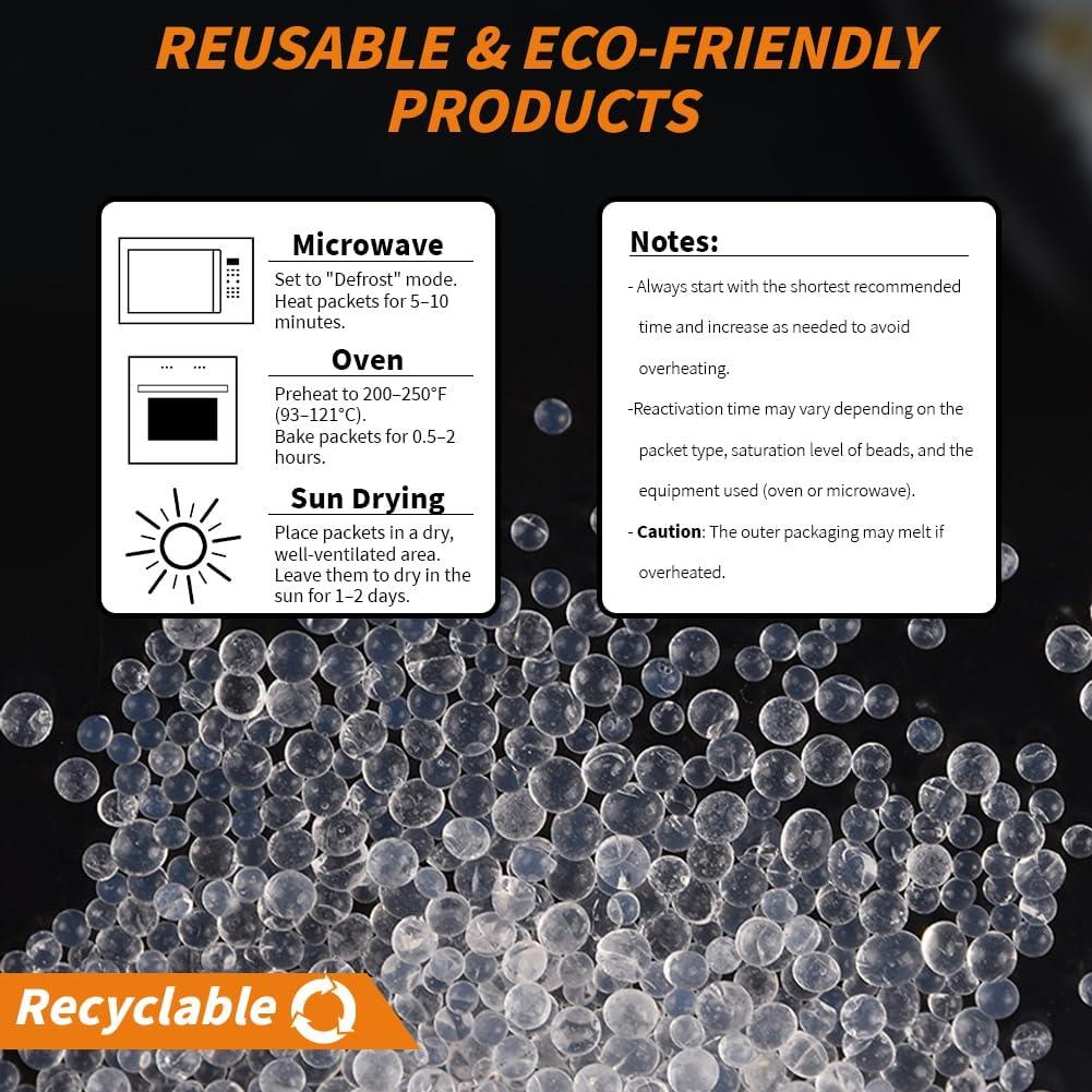 10 Paquetes de 10g Gel de Sílice Deshidratante Multiusos