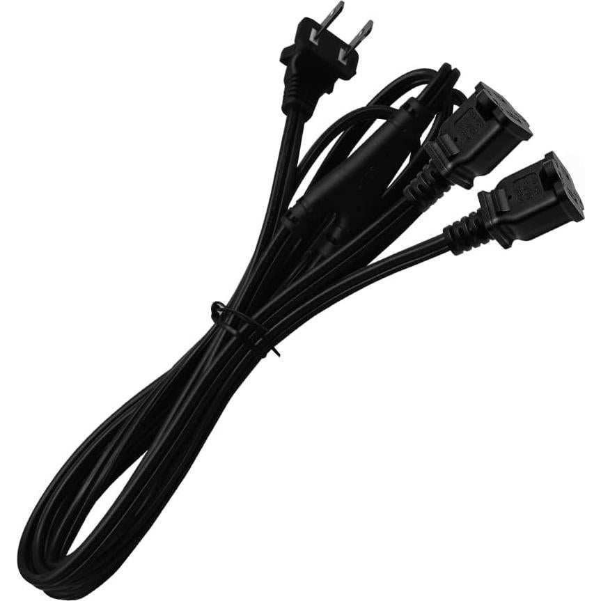 Cable Divisor Polarizado Nema 1-15P a Doble 1-15R 0.61m