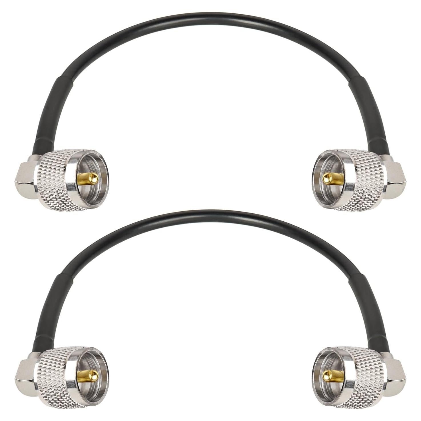 Cable Coaxial RG58 UHF Macho a Macho 30.48cm 2PCS MOOKEERF