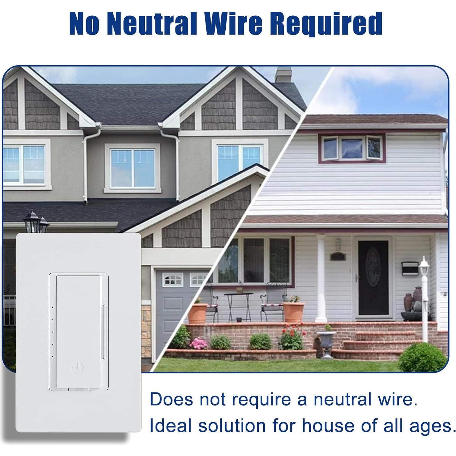 Interruptores de Luz Regulables BRILLTECH Paquete de 6 300W/600W