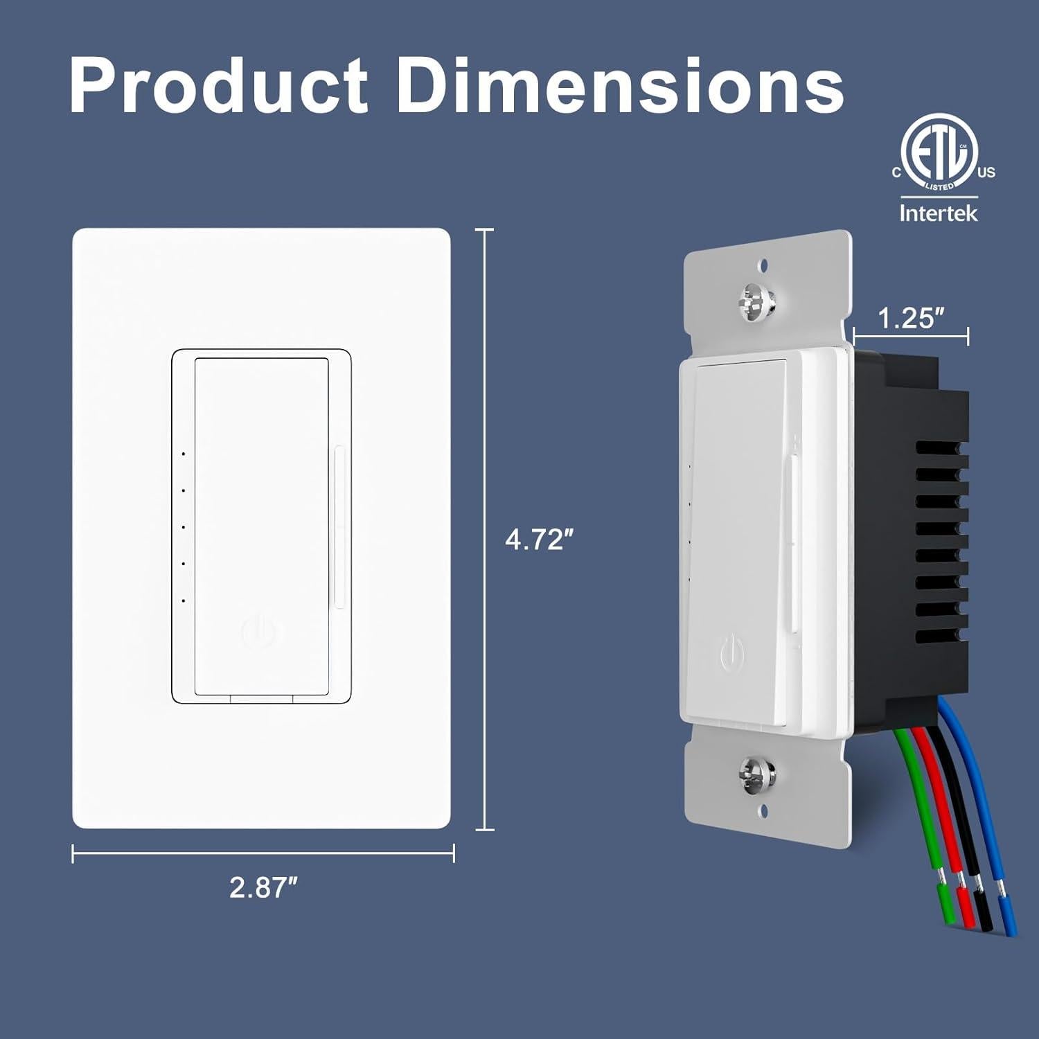 Interruptores de Luz Regulables BRILLTECH Paquete de 6 300W/600W