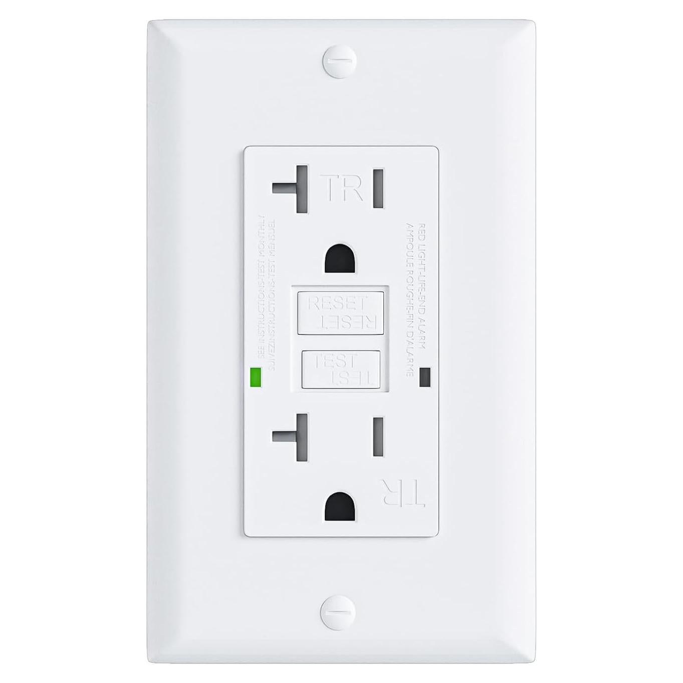 Toma de Corriente GFCI 20A BRILLTECH con Auto-Prueba y LED