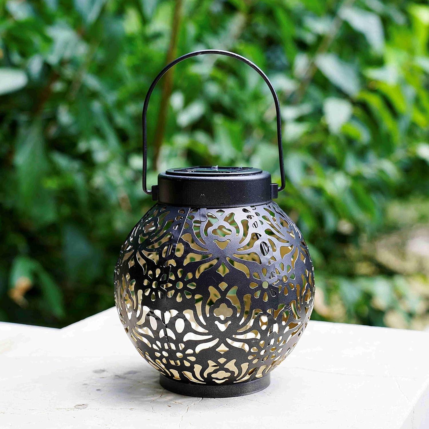 Juego de 2 Linternas Solares Colgantes DAMAYCA para Jardín