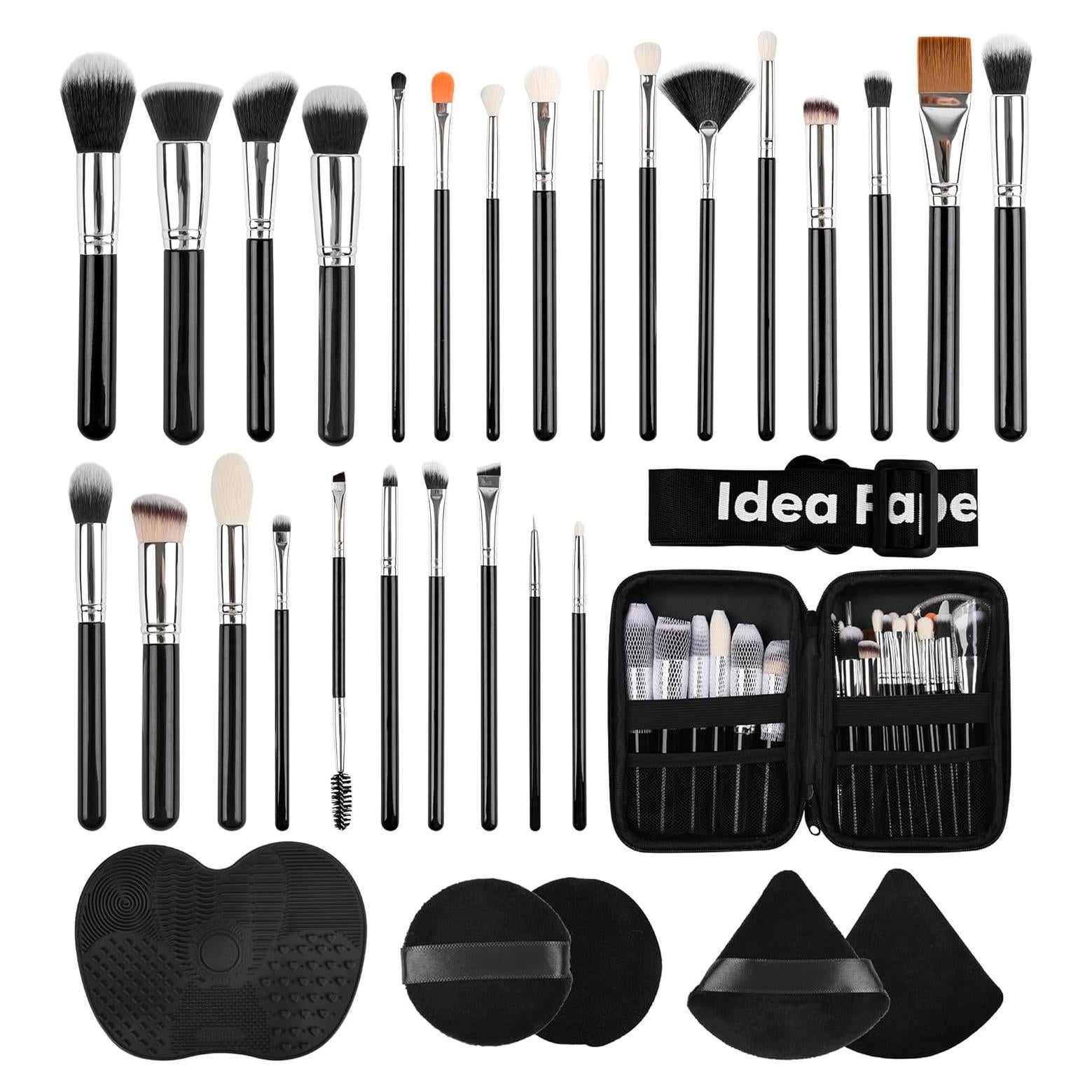 Juego de Brochas de Maquillaje 32 Piezas JEZTDKLE Portátil