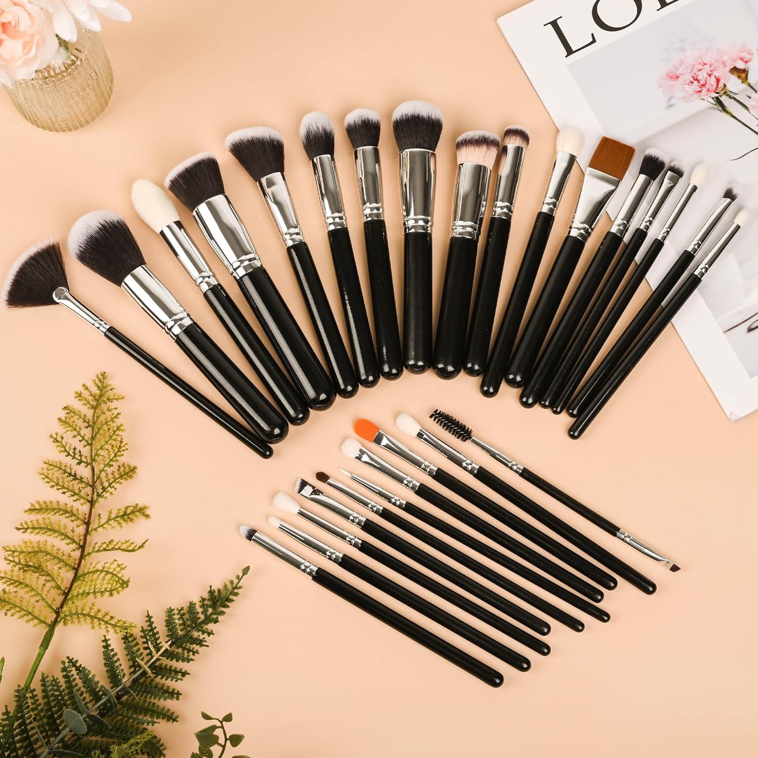 Juego de Brochas de Maquillaje 32 Piezas JEZTDKLE Portátil