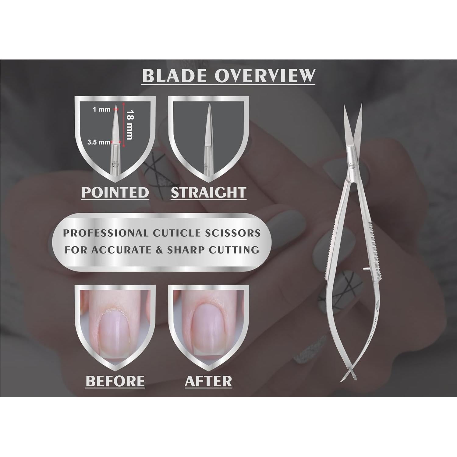 Tijeras de Cutícula SILLVER CS-04 Acero Inoxidable 18mm