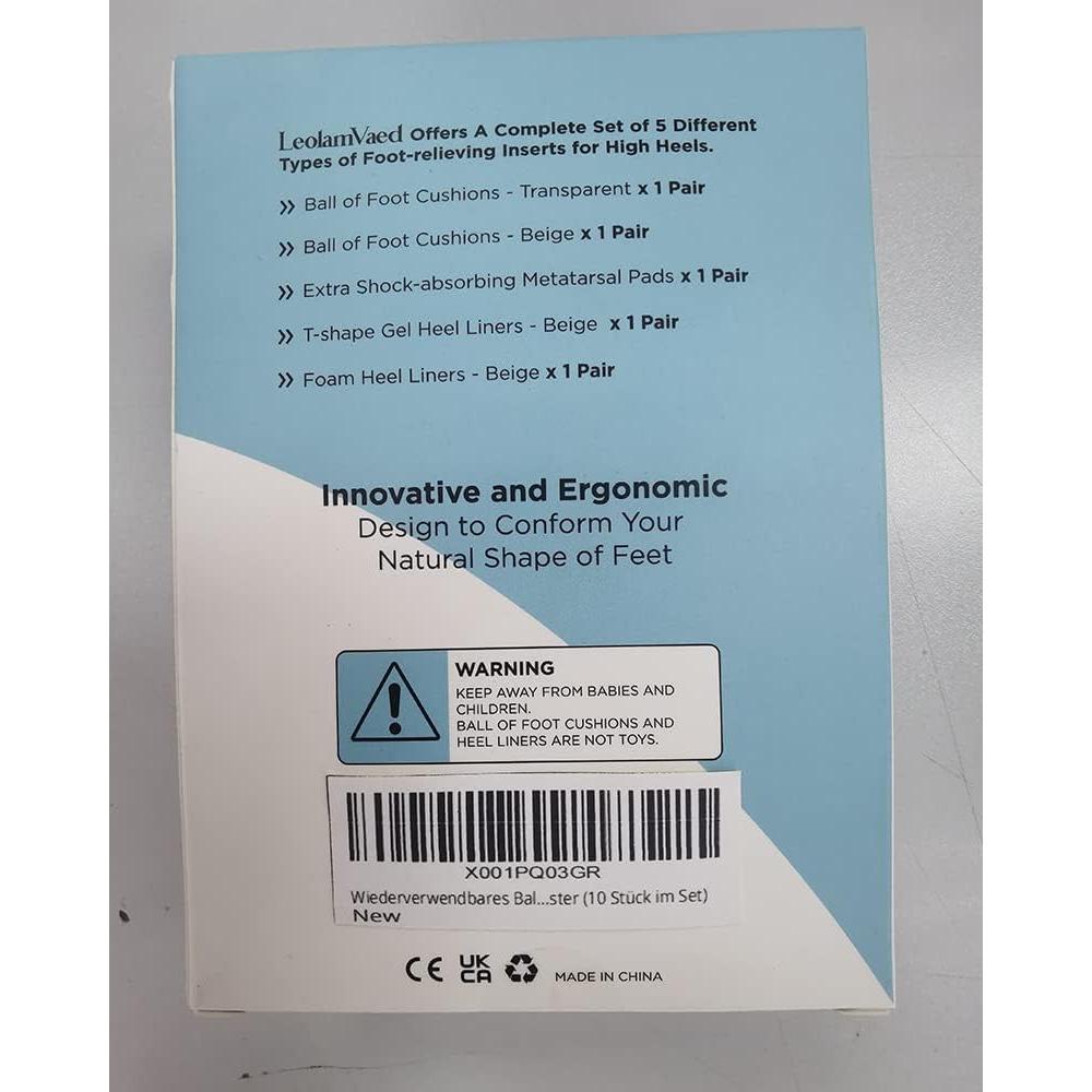 Almohadillas Metatarsales Reutilizables LeolamVaed - 10 Piezas