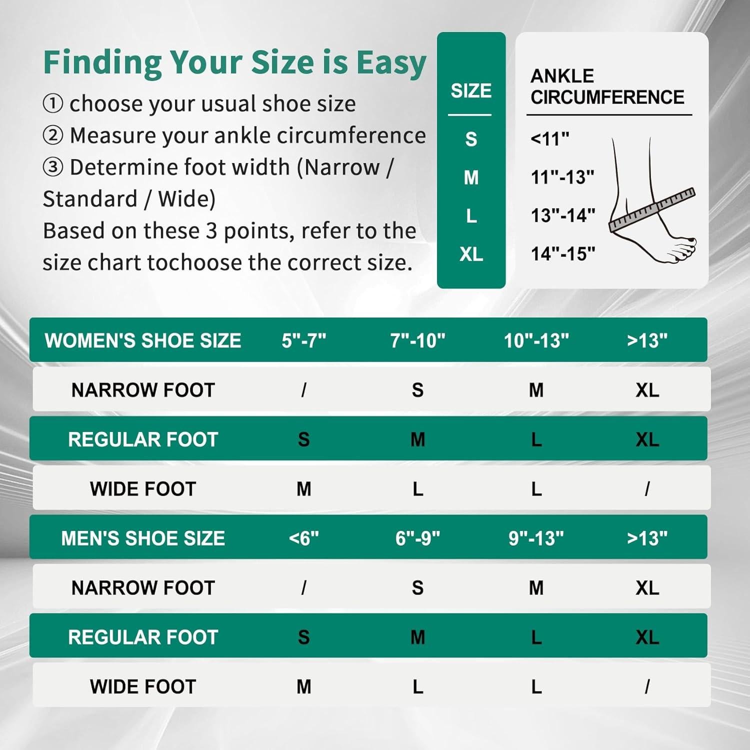Soporte para Tobillo Ajustable Auroaibi Negro para Lesiones