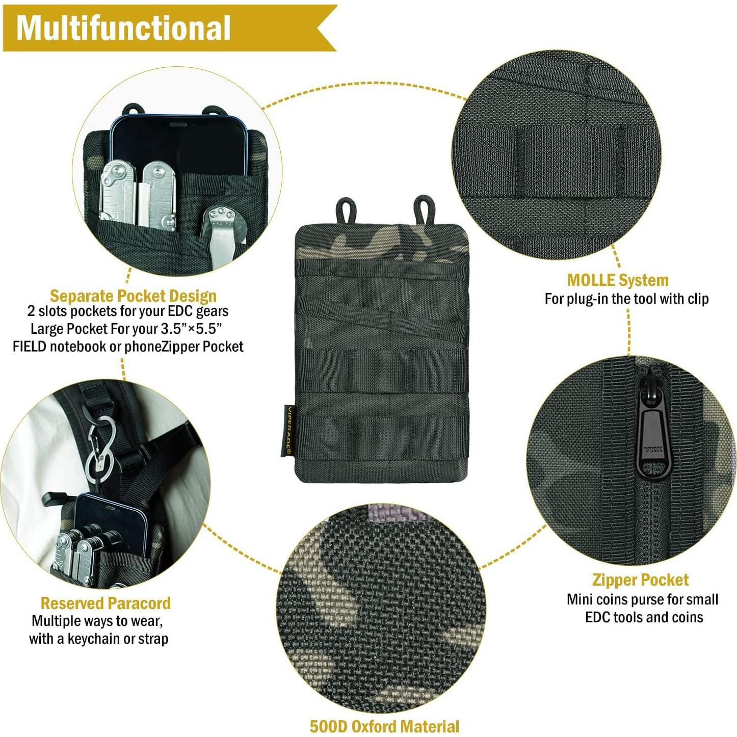 Bolsillo Organizador de Herramientas VIPERADE VE3 Camo Negro