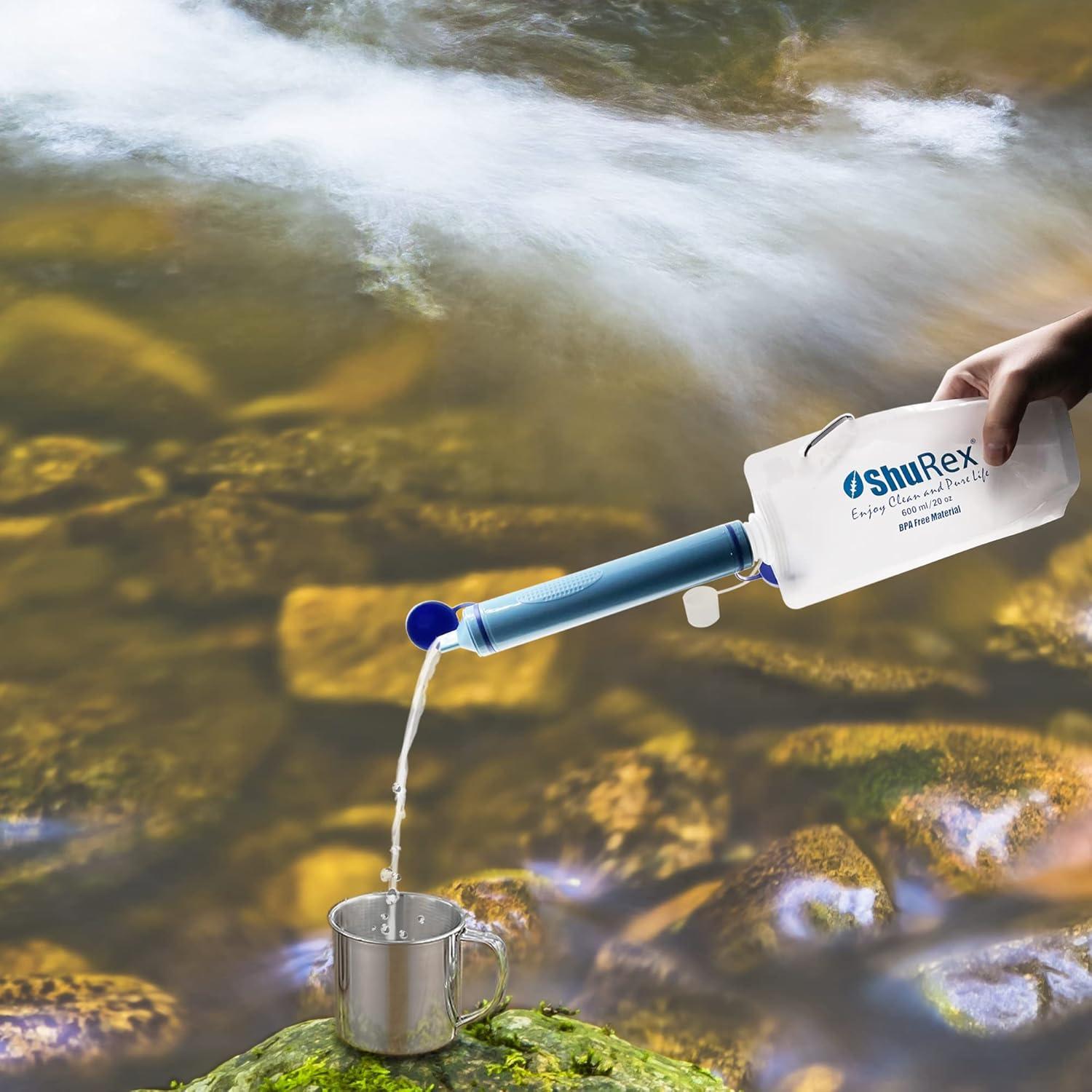 Paquete de 4 bolsas de agua colapsables 600ml ShuRex