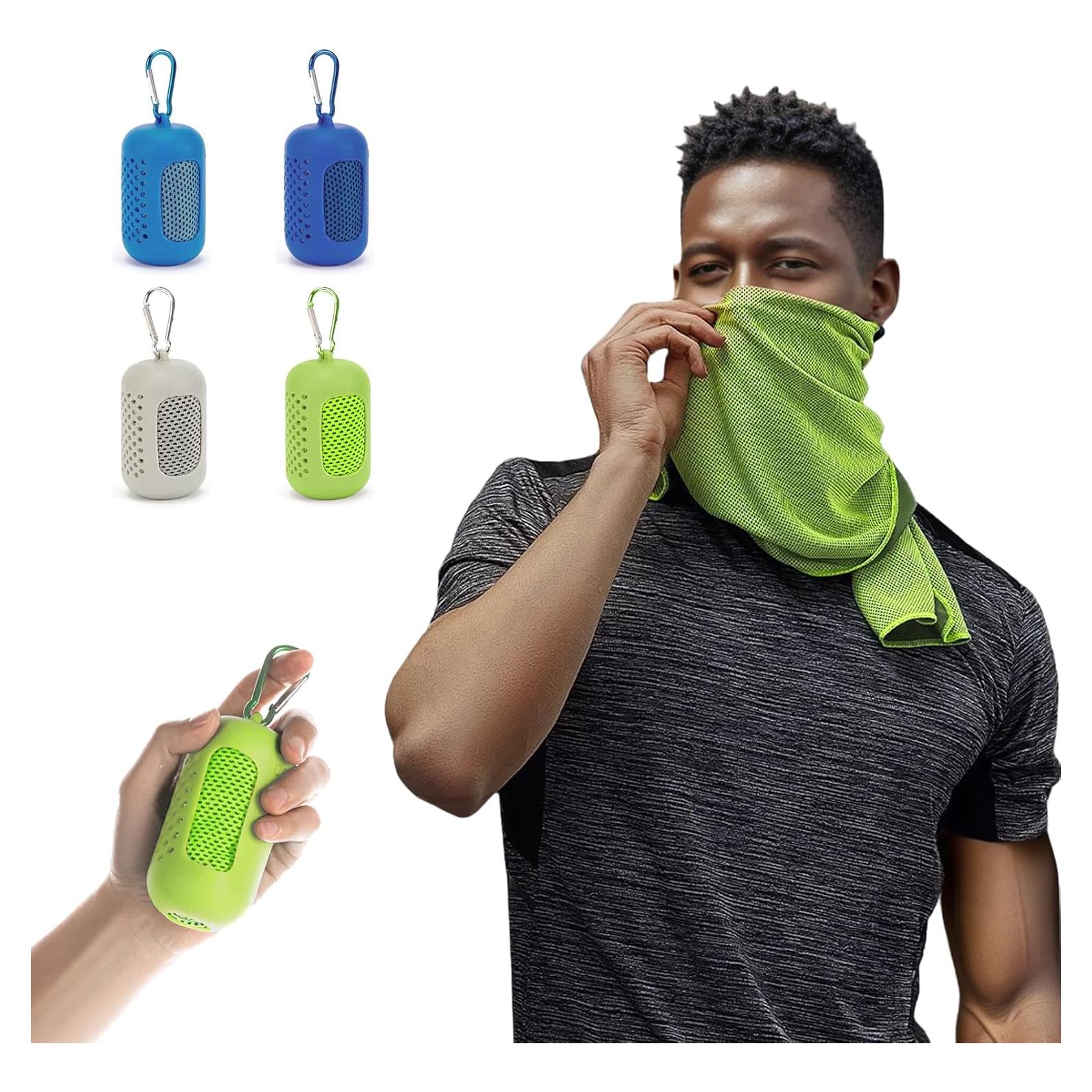 Paquete de 4 Toallas de Enfriamiento Aenfaiy 89x30cm Secado Rápido