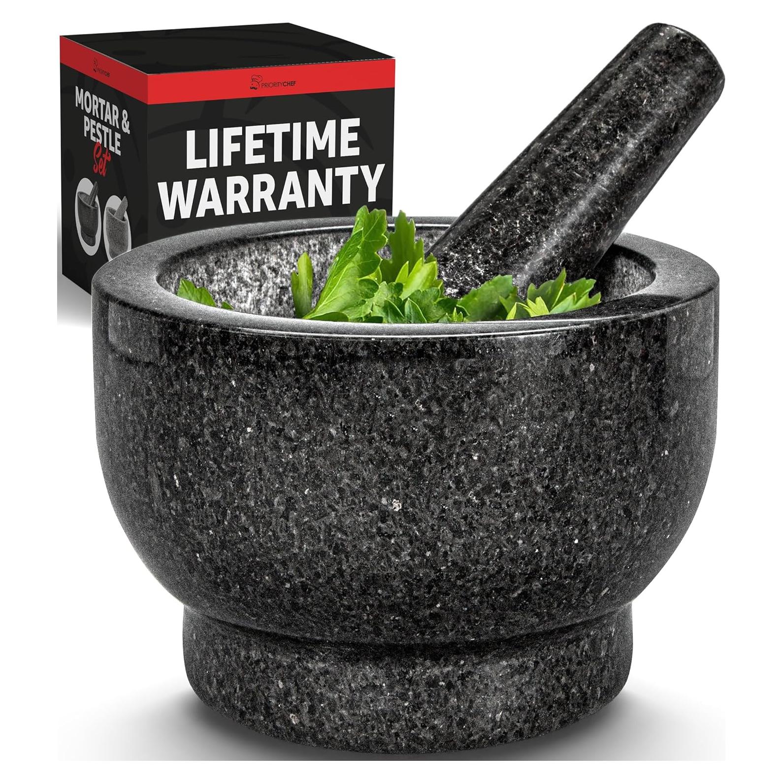 Conjunto de Mortero y Mano de Mortero PriorityChef 1.5 Tazas Granito