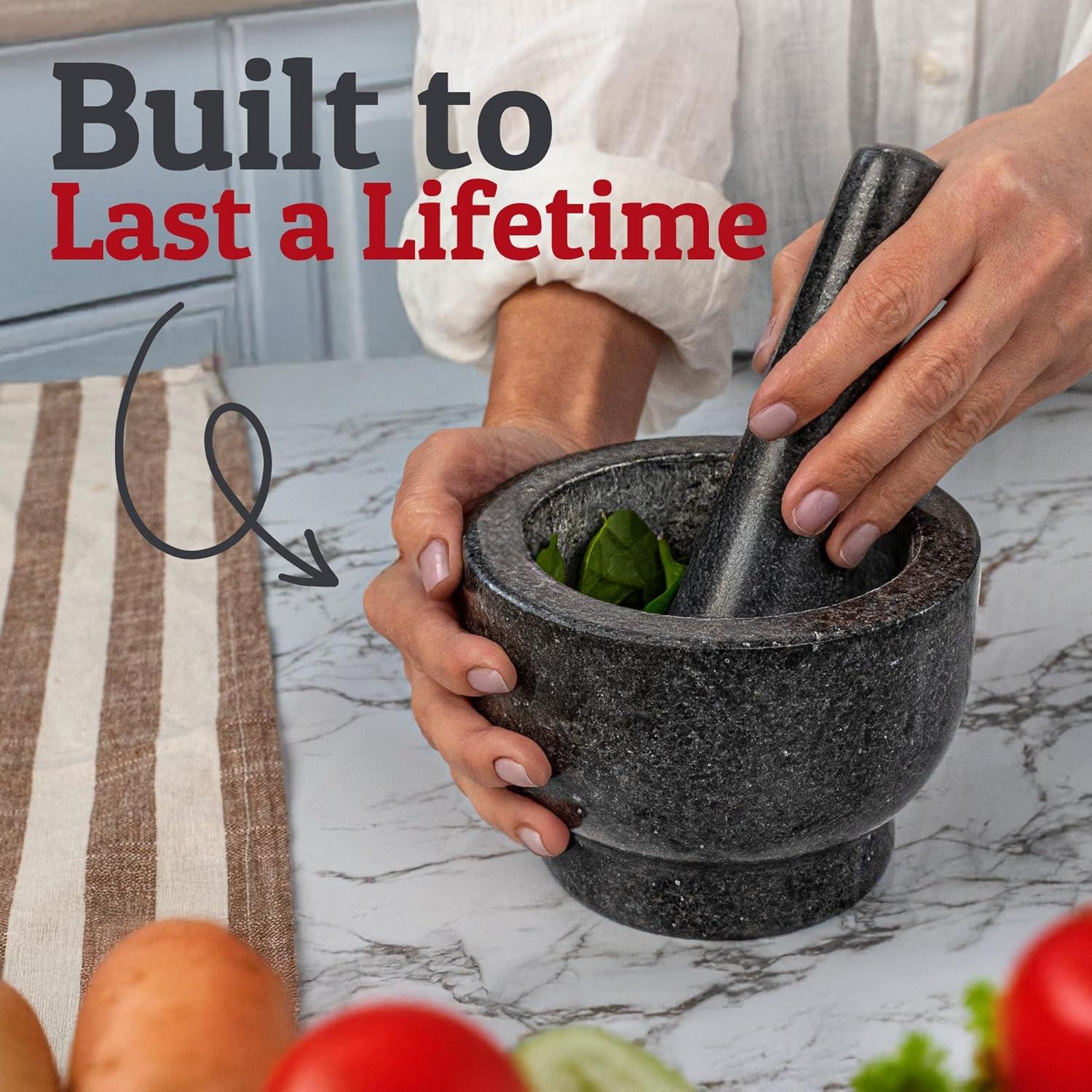 Conjunto de Mortero y Mano de Mortero PriorityChef 1.5 Tazas Granito