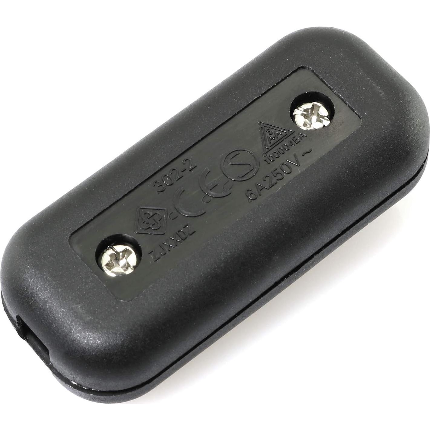 Interruptor de Cable On/Off E-excepcional Negro 250V 6A