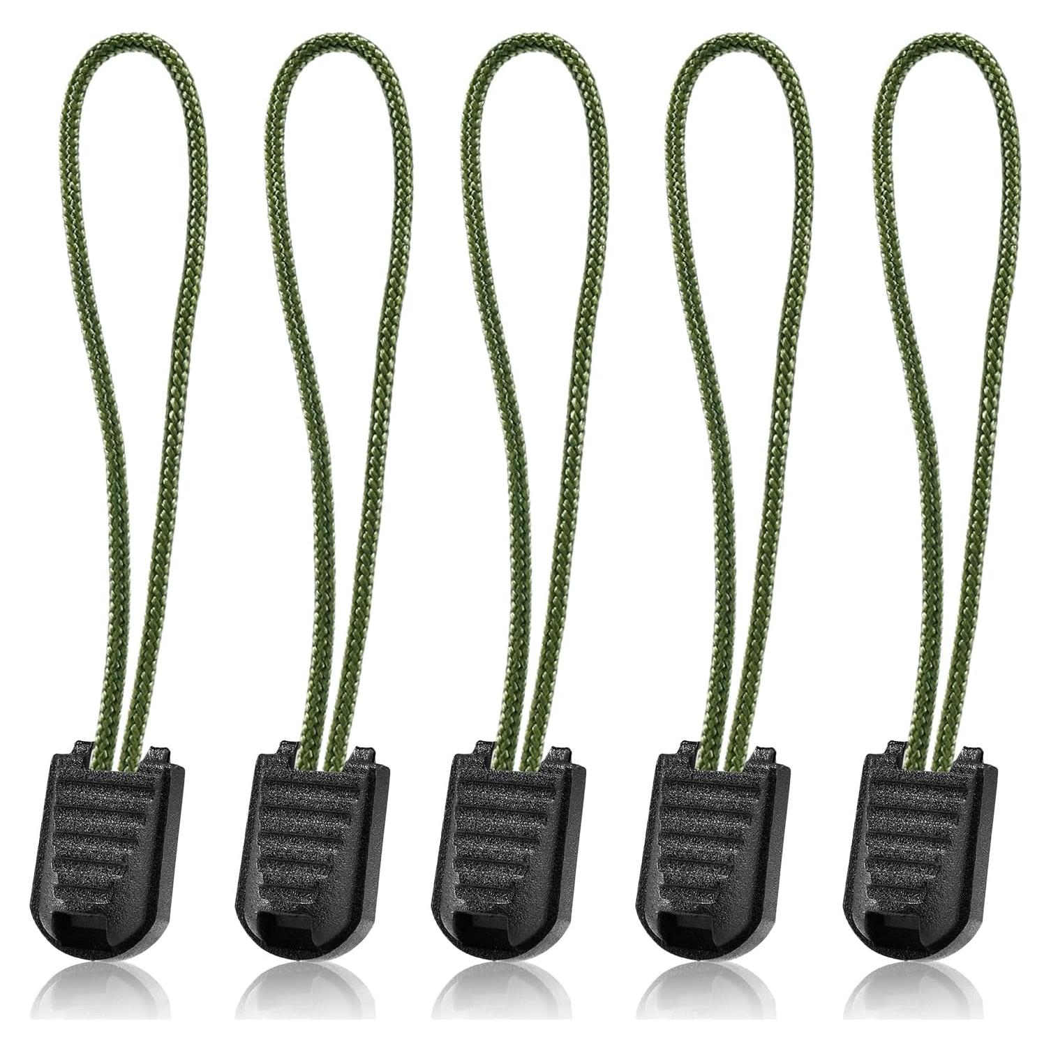 Paquete de 10 Tiradores de Cremaillera CooBigo Verde Ejército