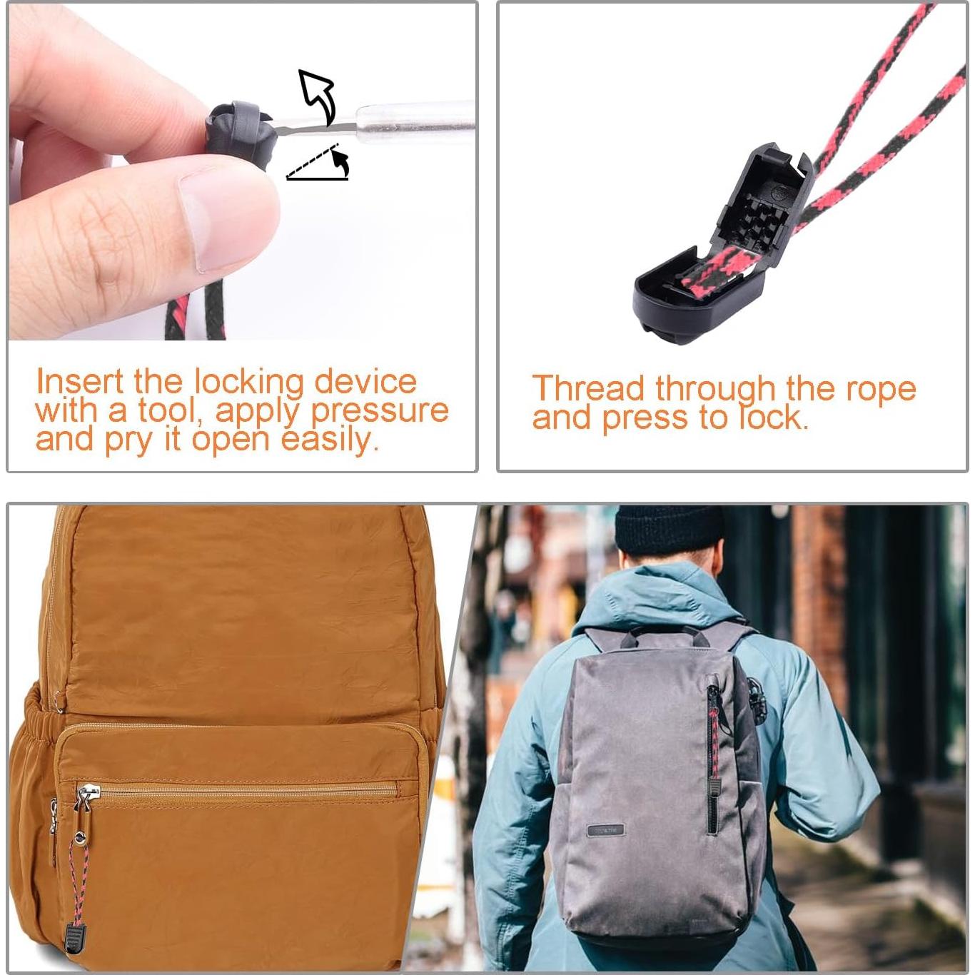 Paquete de 10 Tiradores de Cremaillera CooBigo Verde Ejército